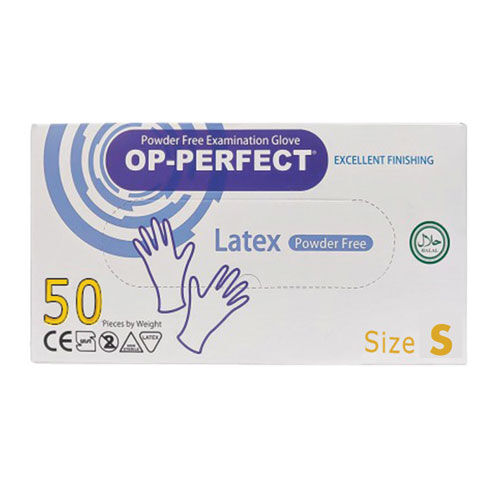 دستکش اوپی پرفکت لاتکس بدون پودر 50 عددی  op perfect latex glove powder free