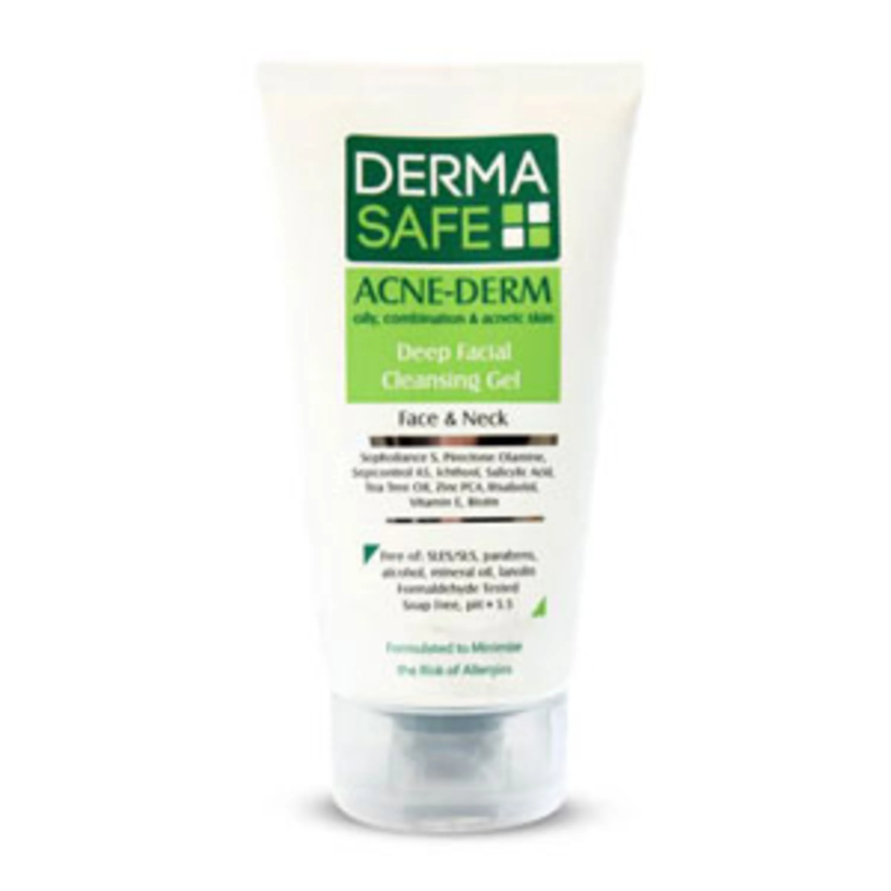 ژل شستشوی صورت درماسیف پوستهای چرب و مختلط derma safe deep facial cleansing gel