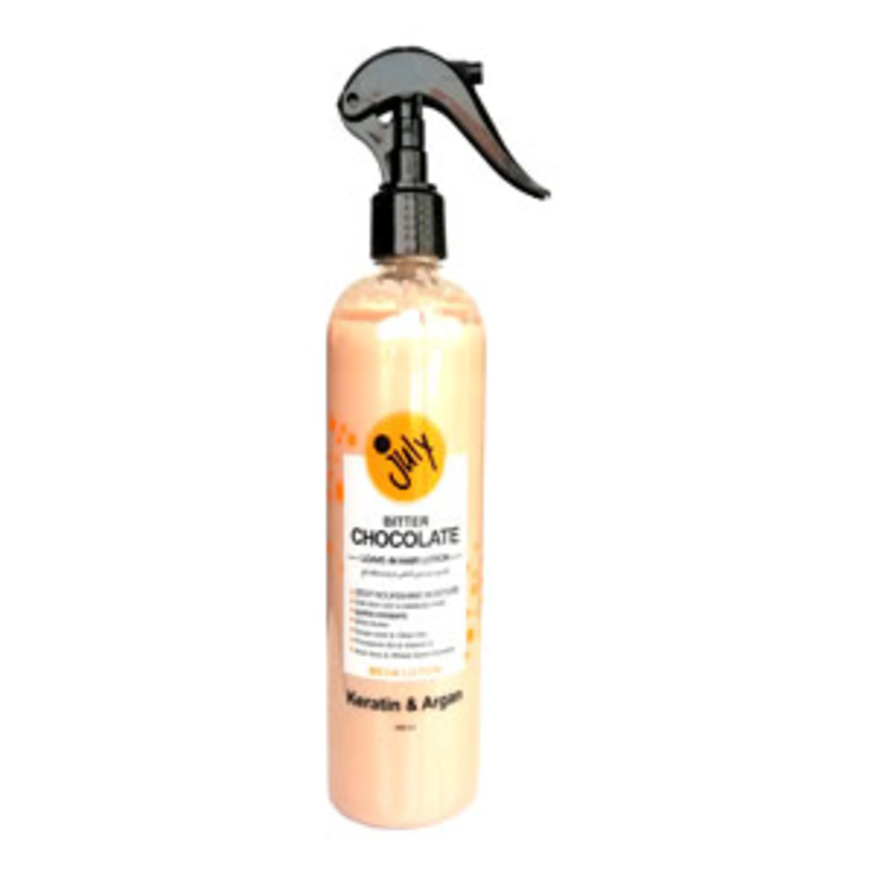 لوسیون مو جولای بدون آبکشی با رایحه شکلات تلخ july  bitter  chocolate  leave  in  hair