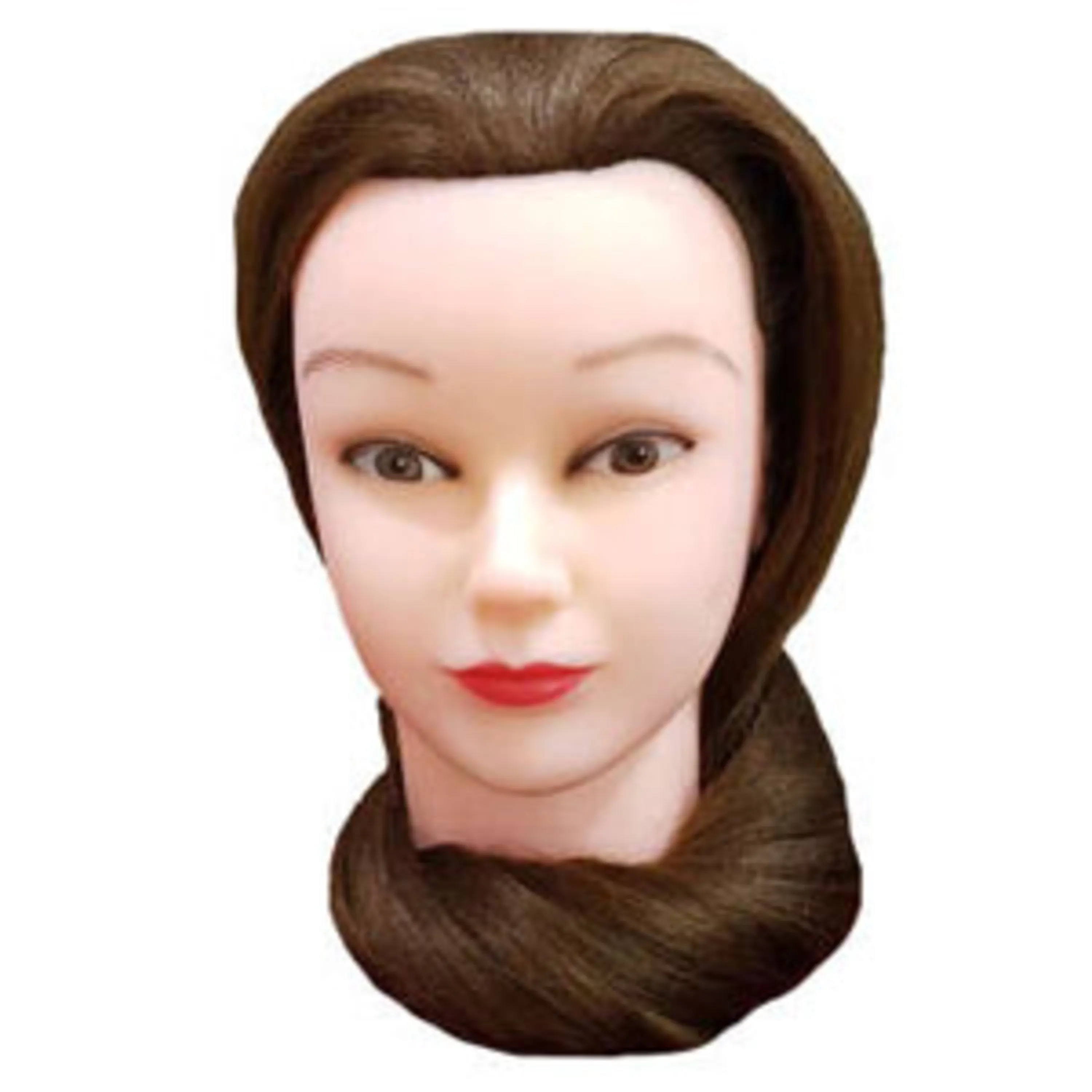 کله مانکن آموزشی شینیون رنگ تیره 70 سانتی