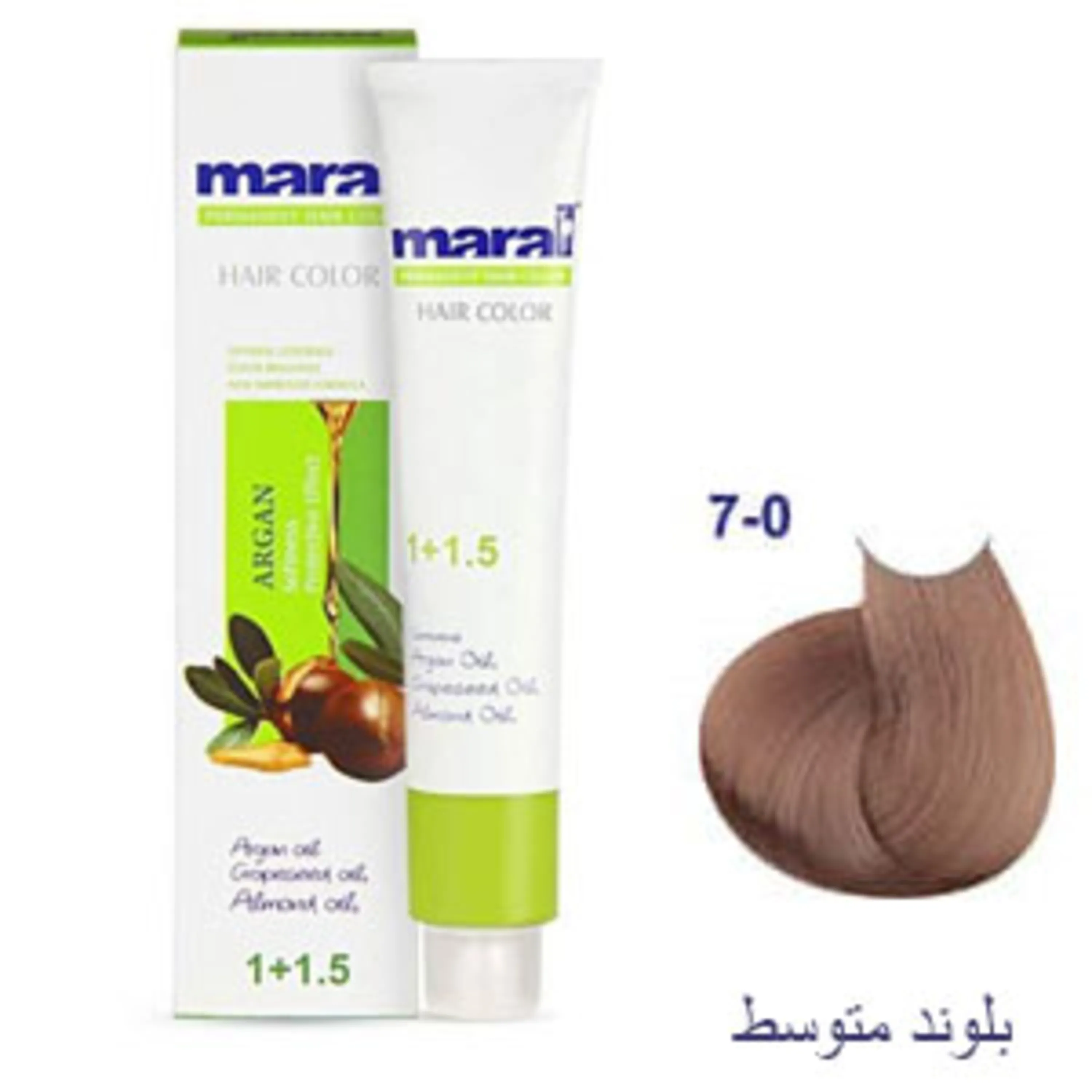 رنگ موی مارال بلوند متوسط maral hair color medium blonde 7-0 100ml 7-0