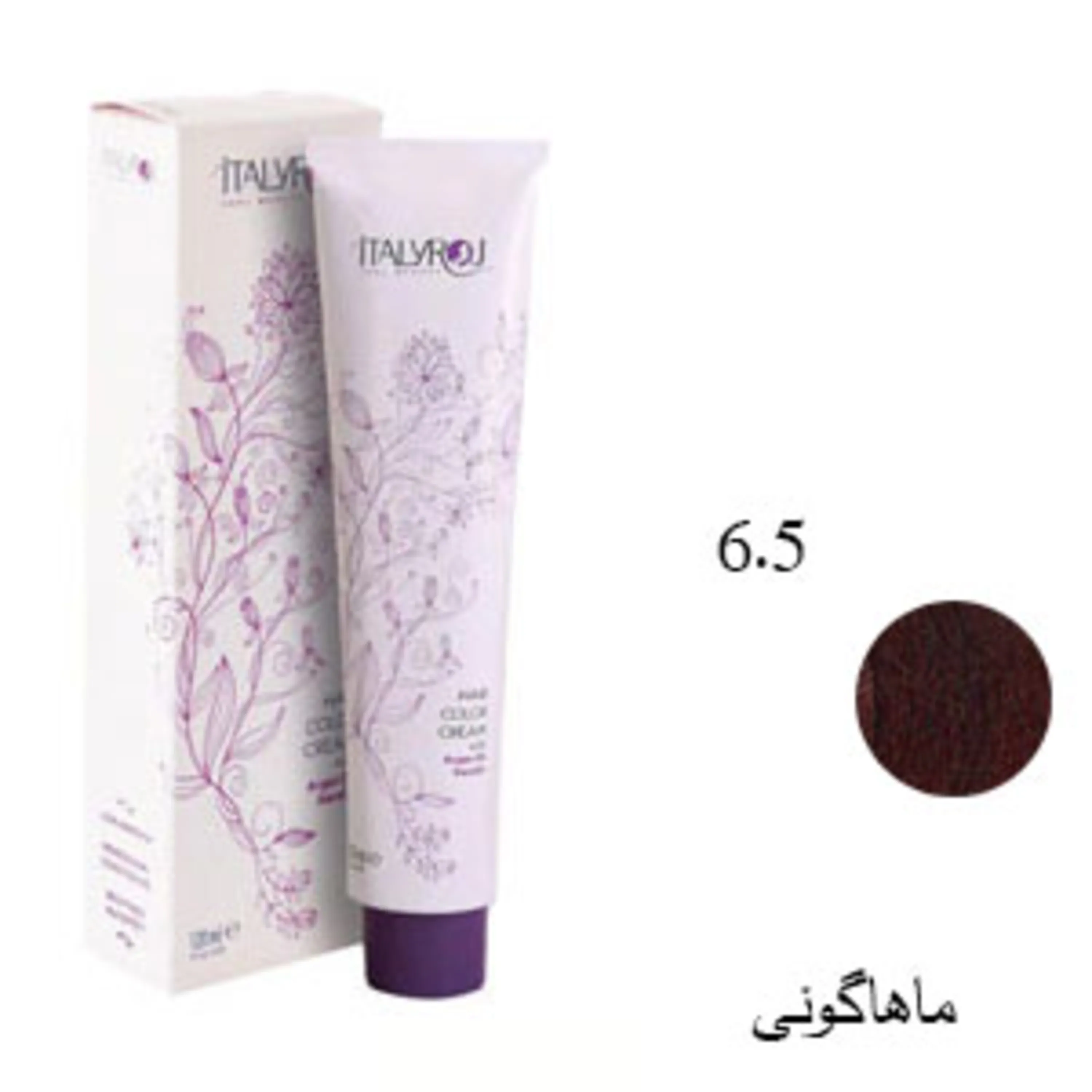 رنگ موی ایتالی رژ ماهاگونی 6.5 italyroj hair color mahogany 6.5 120ml