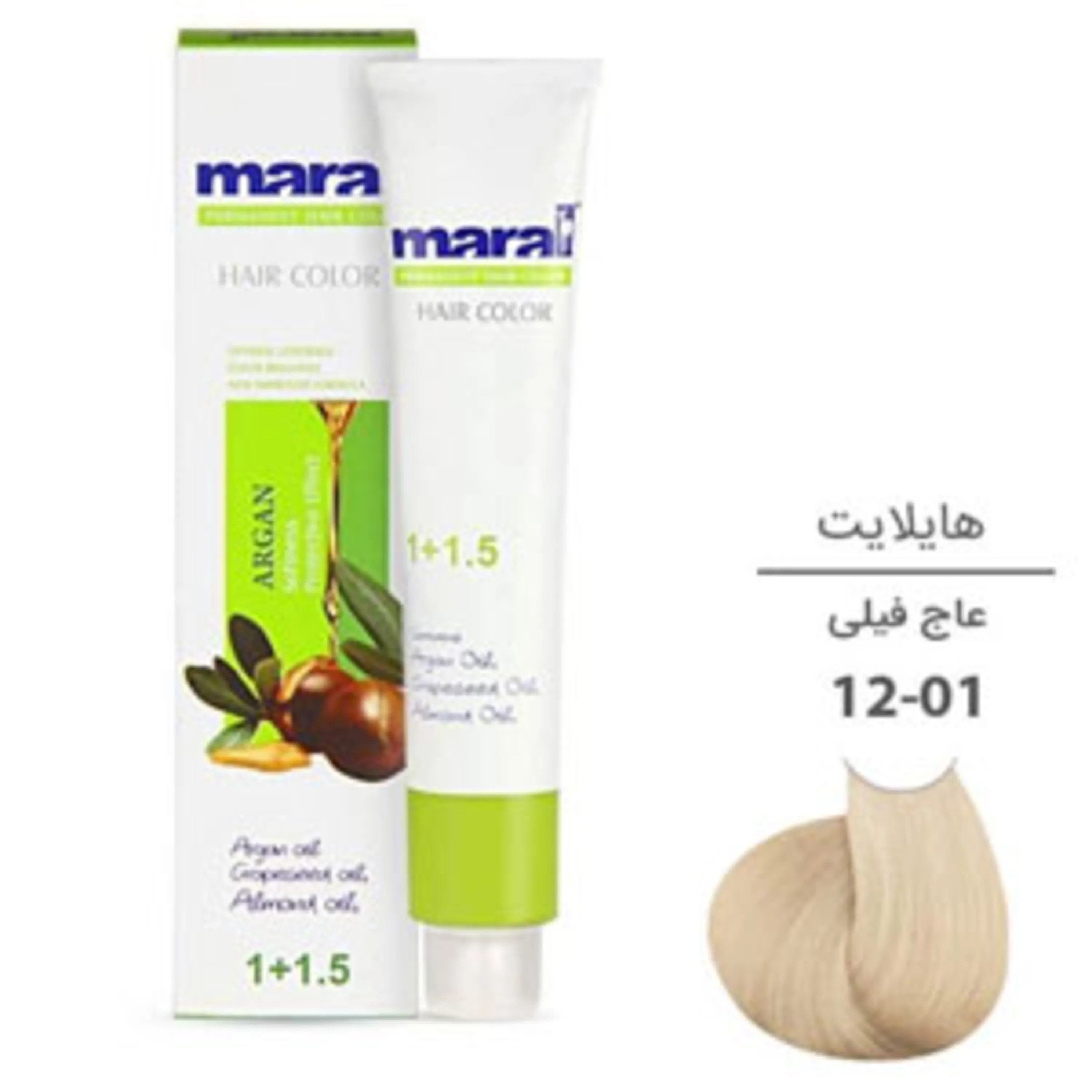 رنگ موی مارال عاج فیلی maral hair color lvory 12-01 100ml 12-01
