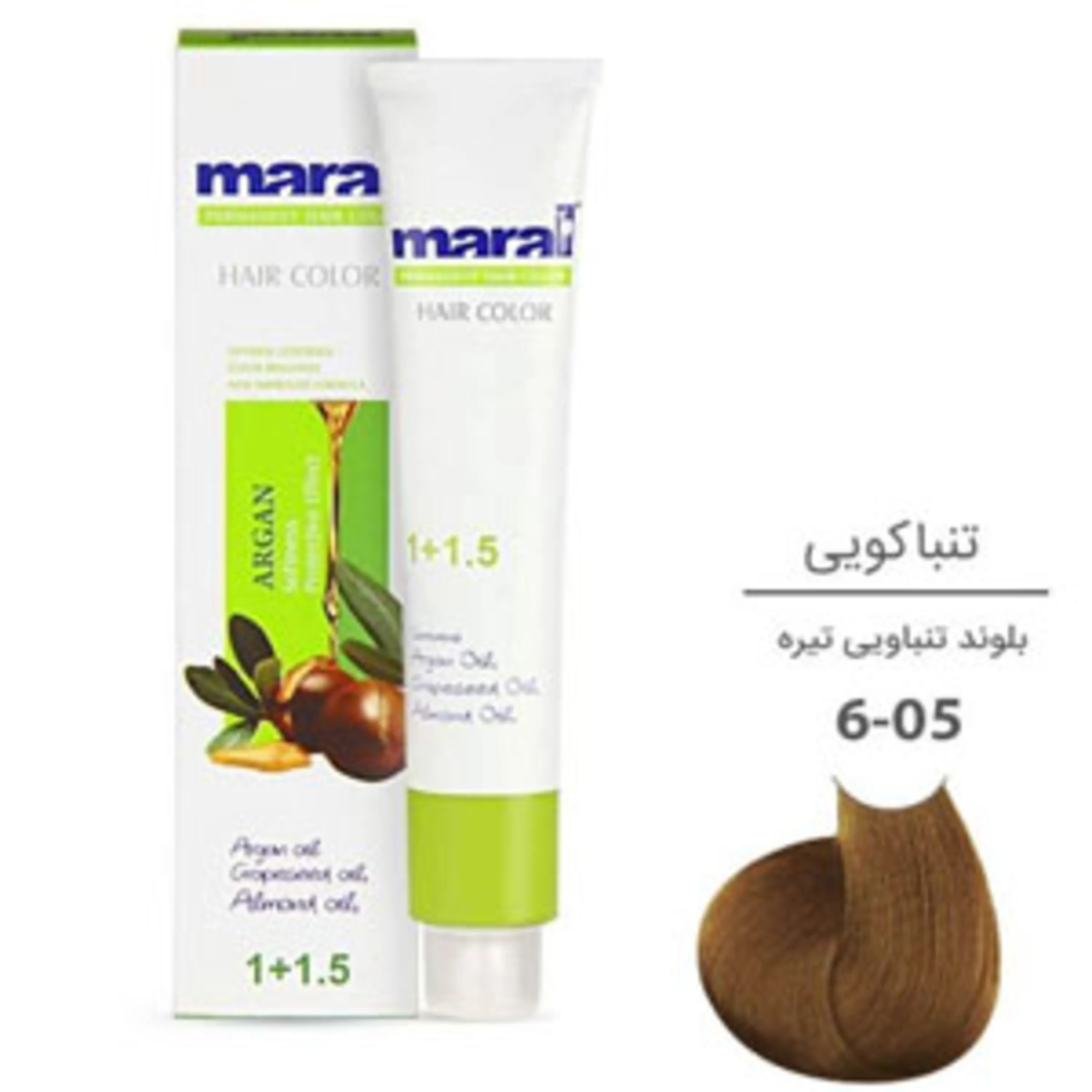 رنگ موی مارال بلوند تنباکویی تیره maral hair color dark tabacco blonde 6-05 100ml 6-05