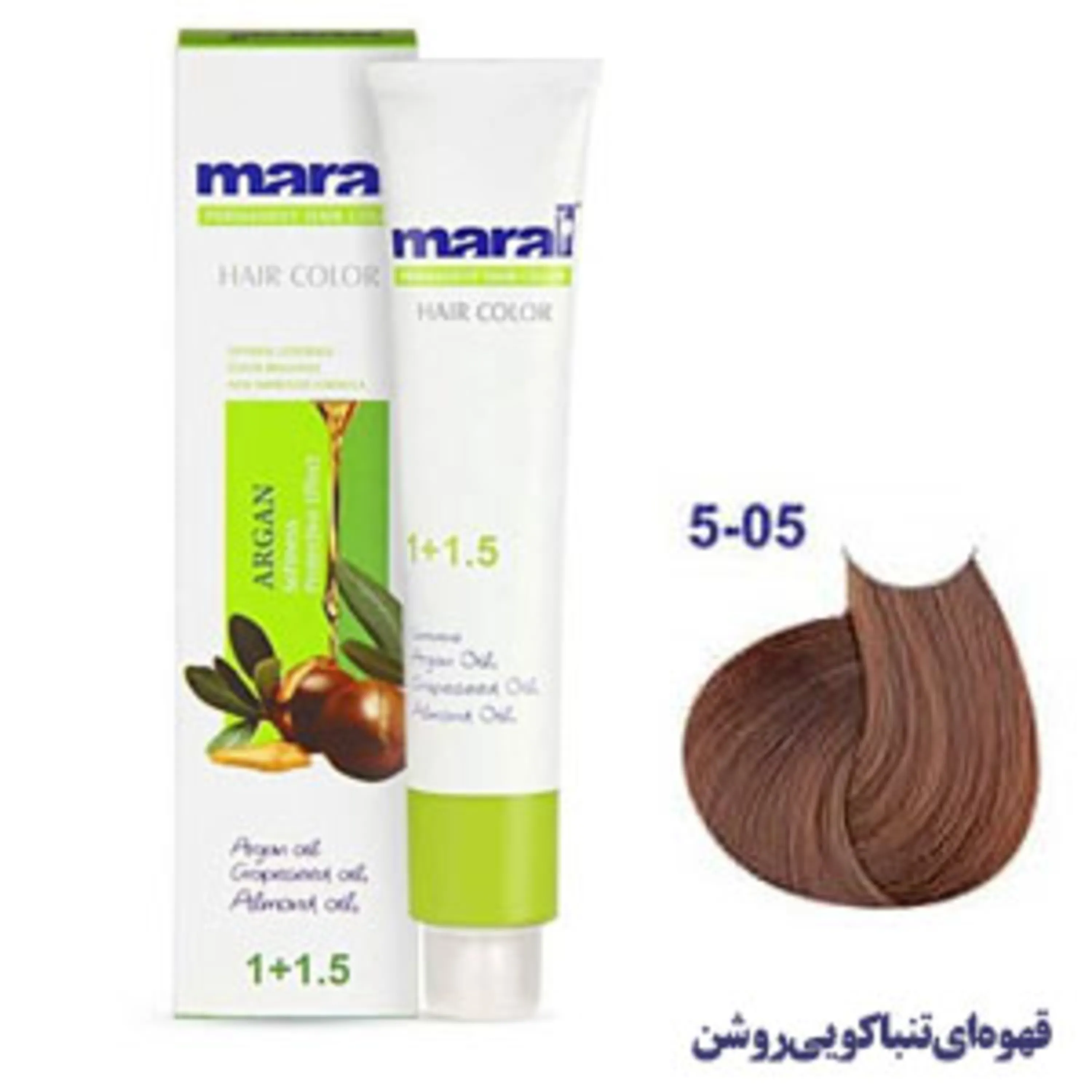 رنگ موی مارال قهوه ای تنباکویی روشن maral hair color light tobacco brown 5-05 100ml 5-05
