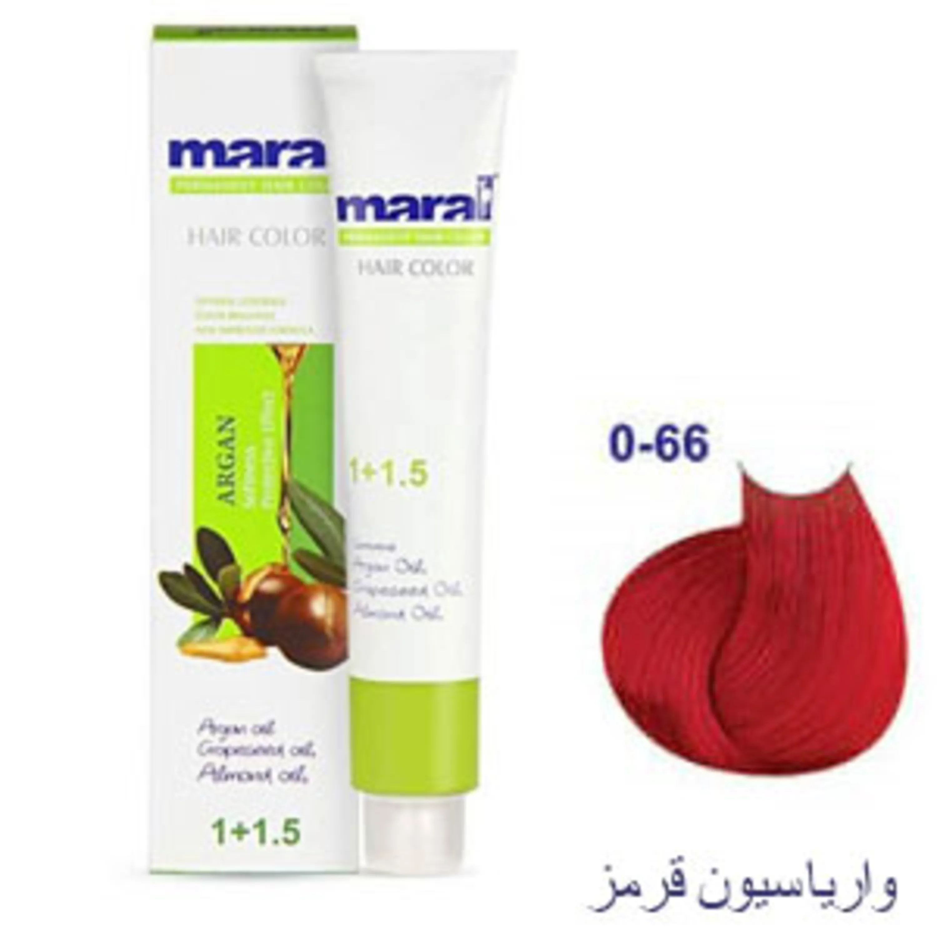 رنگ موی مارال واریاسیون قرمز maral hair color variation shade red 0-66 100ml 0-66