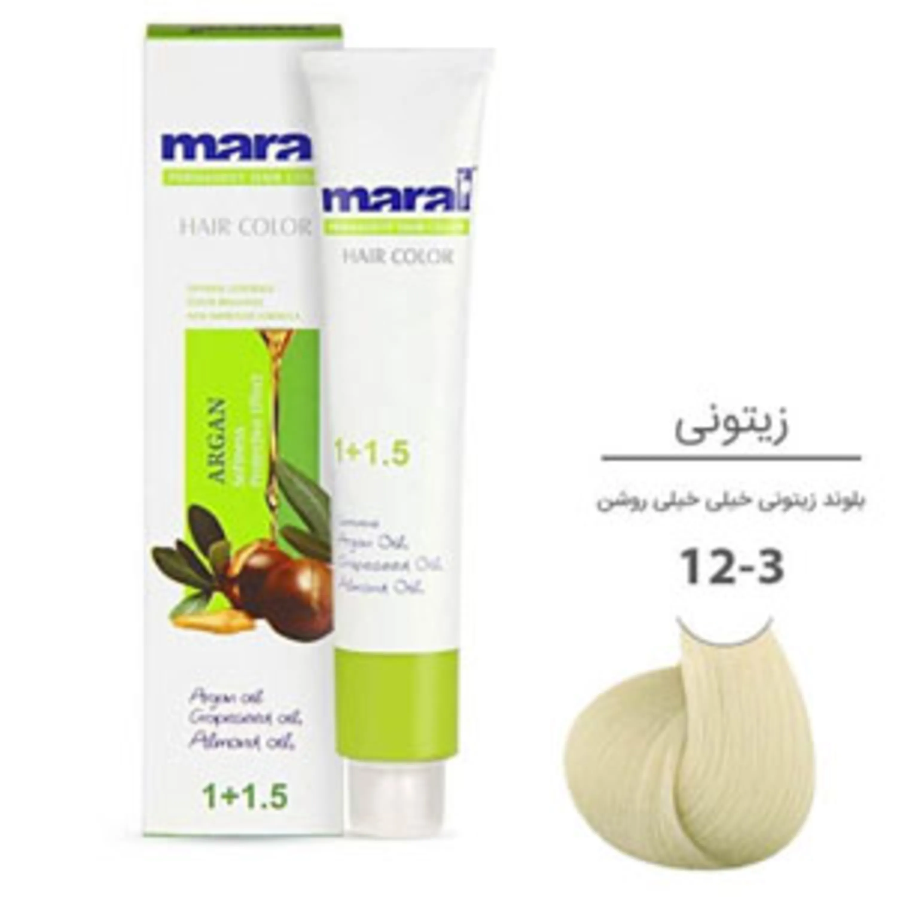 رنگ موی مارال بلوند زیتونی خیلی خیلی روشن maral hair color special matt blonde 12-3 1020ml 12-3