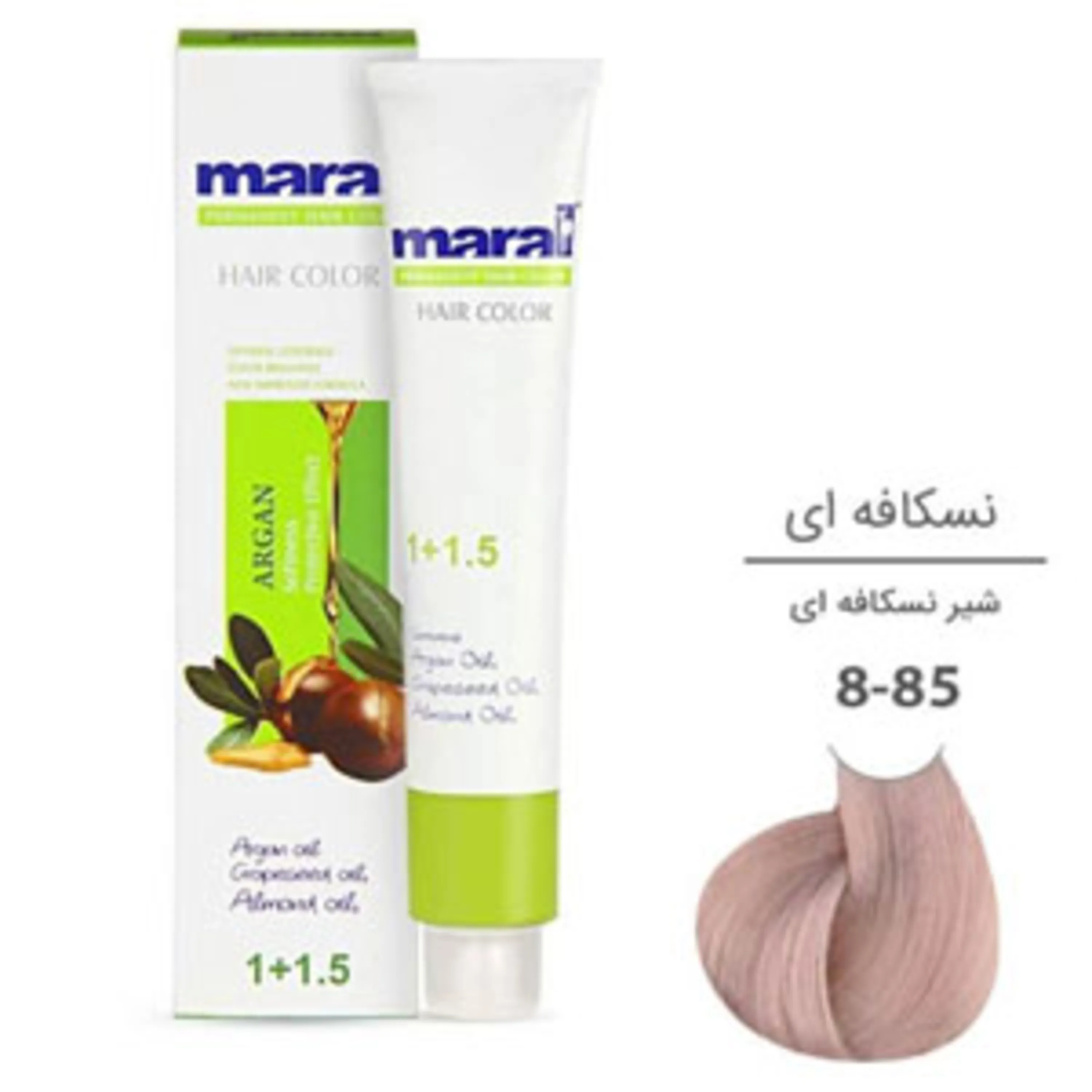 رنگ موی مارال شیر نسکافه ای maral hair color milk nescafe 8-85 100ml 8-85