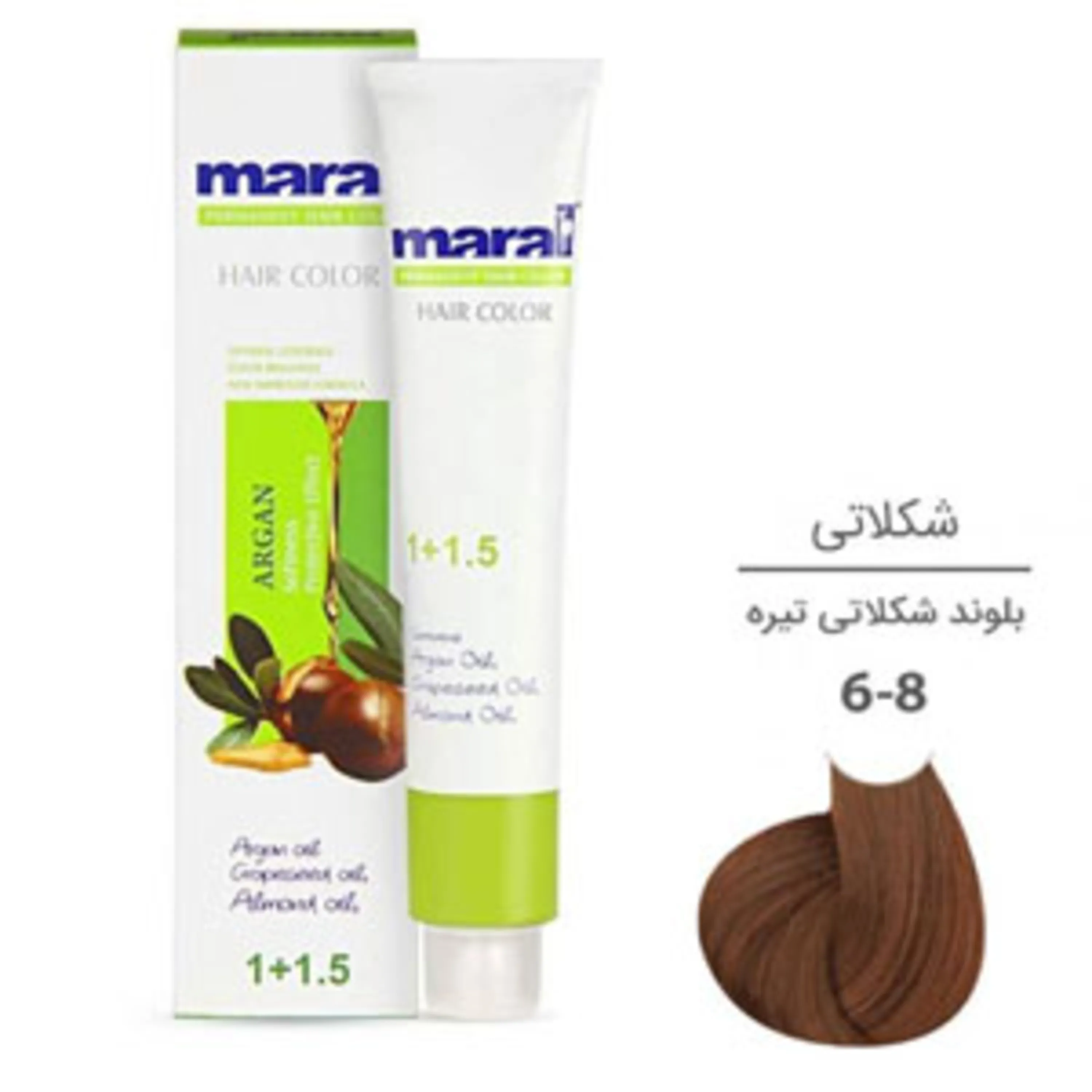 رنگ موی مارال بلوند شکلاتی تیره maral hair color dark chocolate blonde 6-8 100ml 6-8