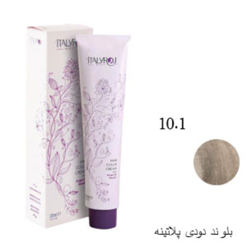 رنگ موی ایتالی رژ بلوند دودی پلاتینه 10.1 italyroj hair color platinum ash blonde 10.1 120ml gallery0