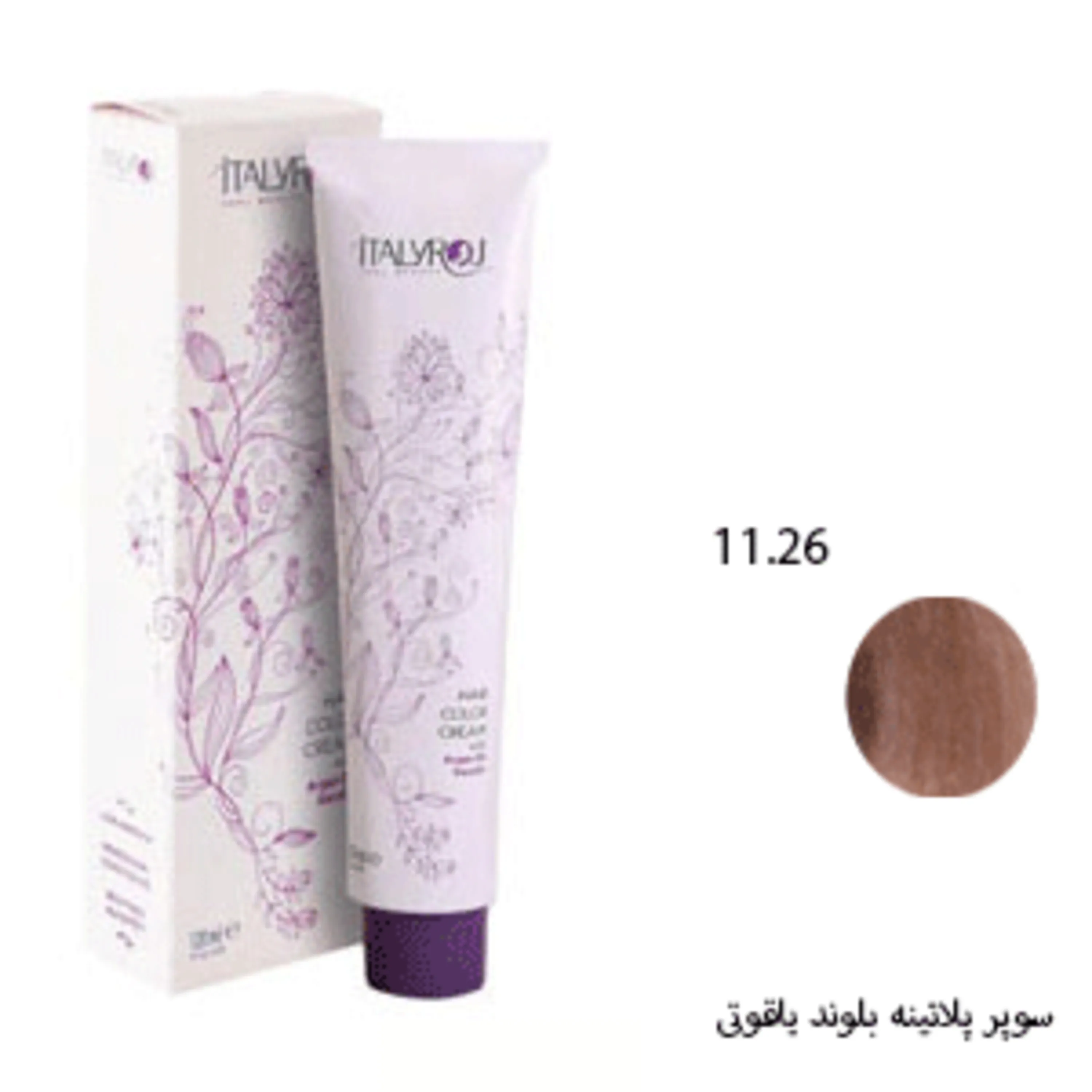 رنگ موی ایتالی رژ سوپر پلاتینه بلوند یاقوتی italyroj hair color super platinum ruby blonde 11.26