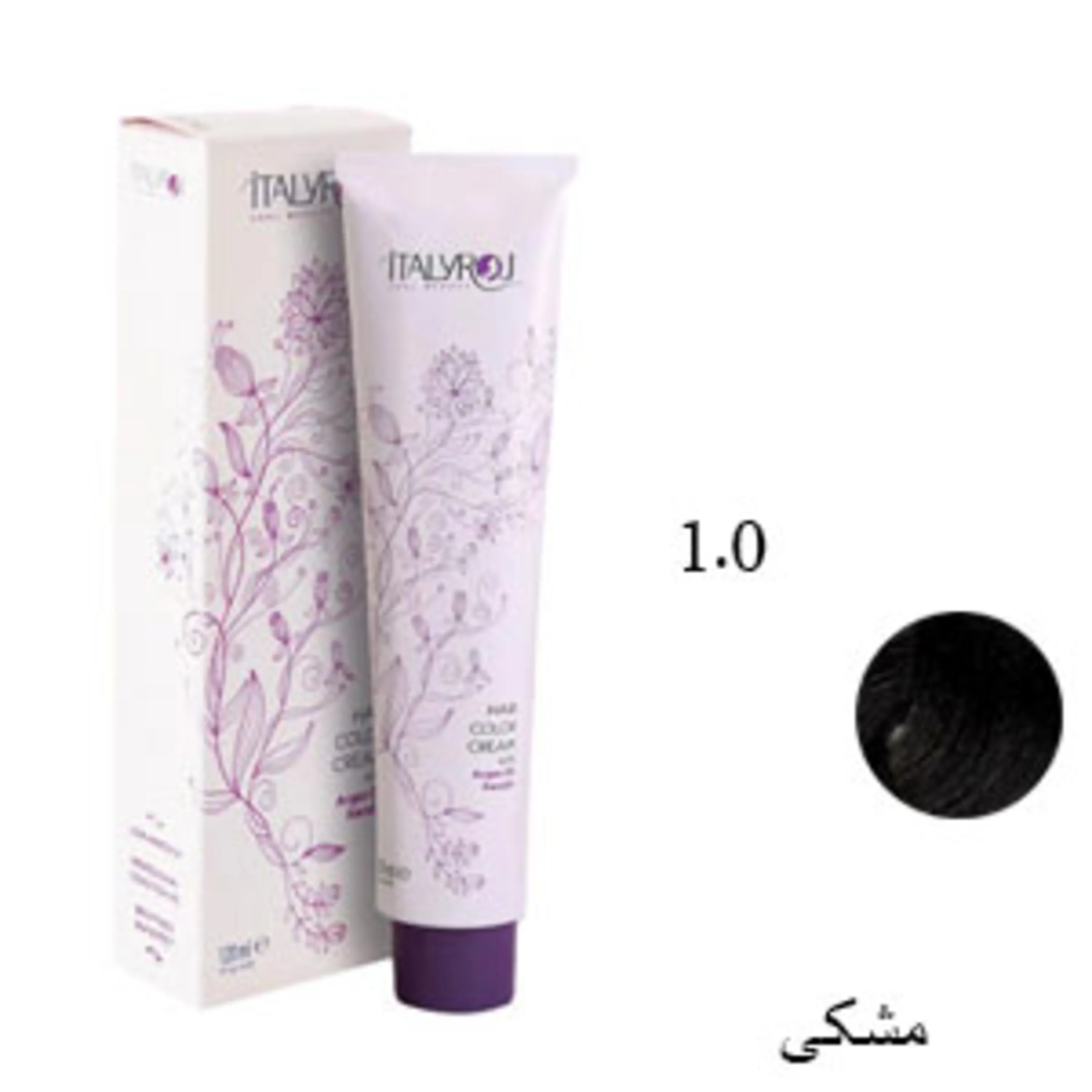 رنگ موی ایتالی رژ مشکی 1.0 italyroj hair color black 1.0 120ml