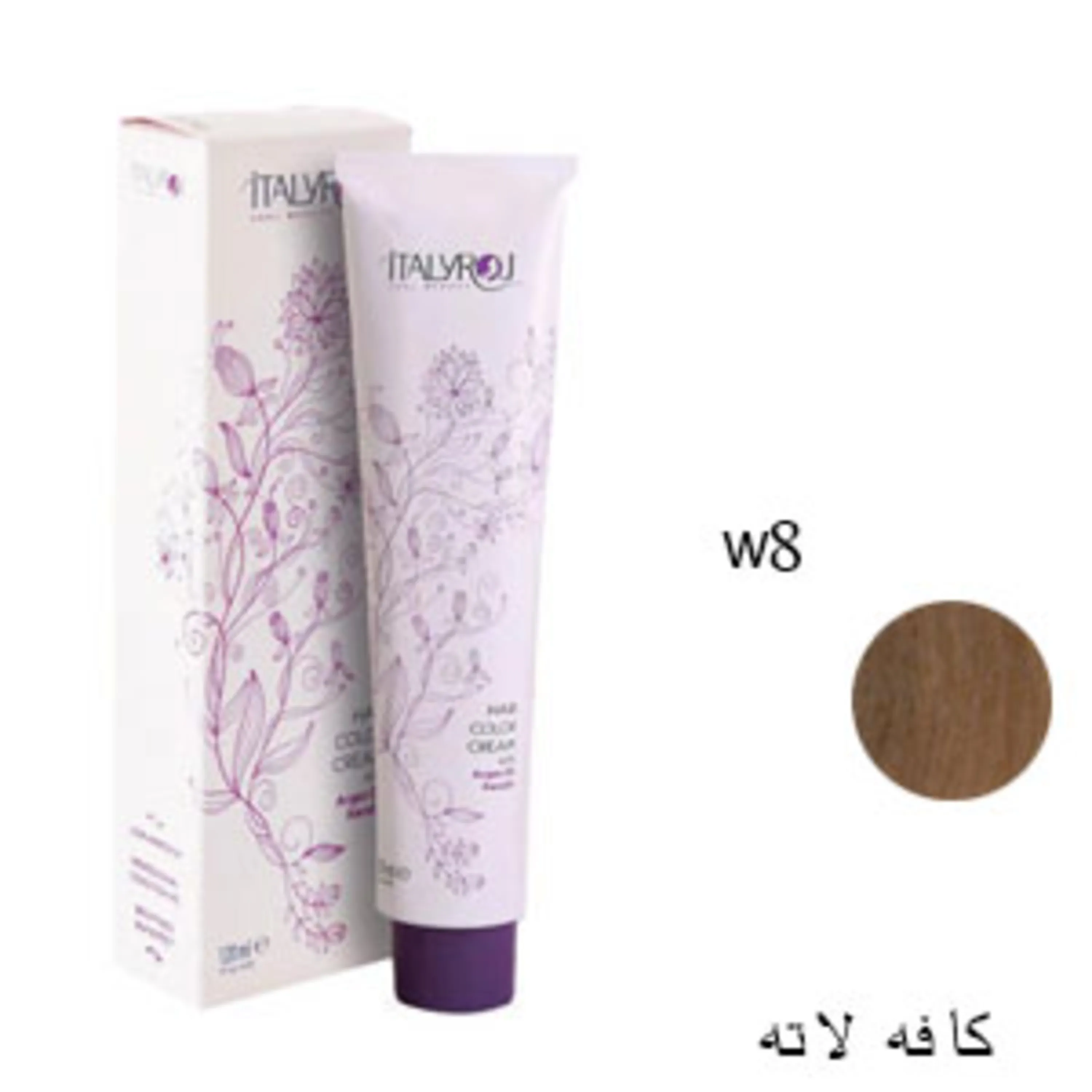 رنگ موی ایتالی رژ کافه لاته italyroj hair color caffelatte w8 120ml w8
