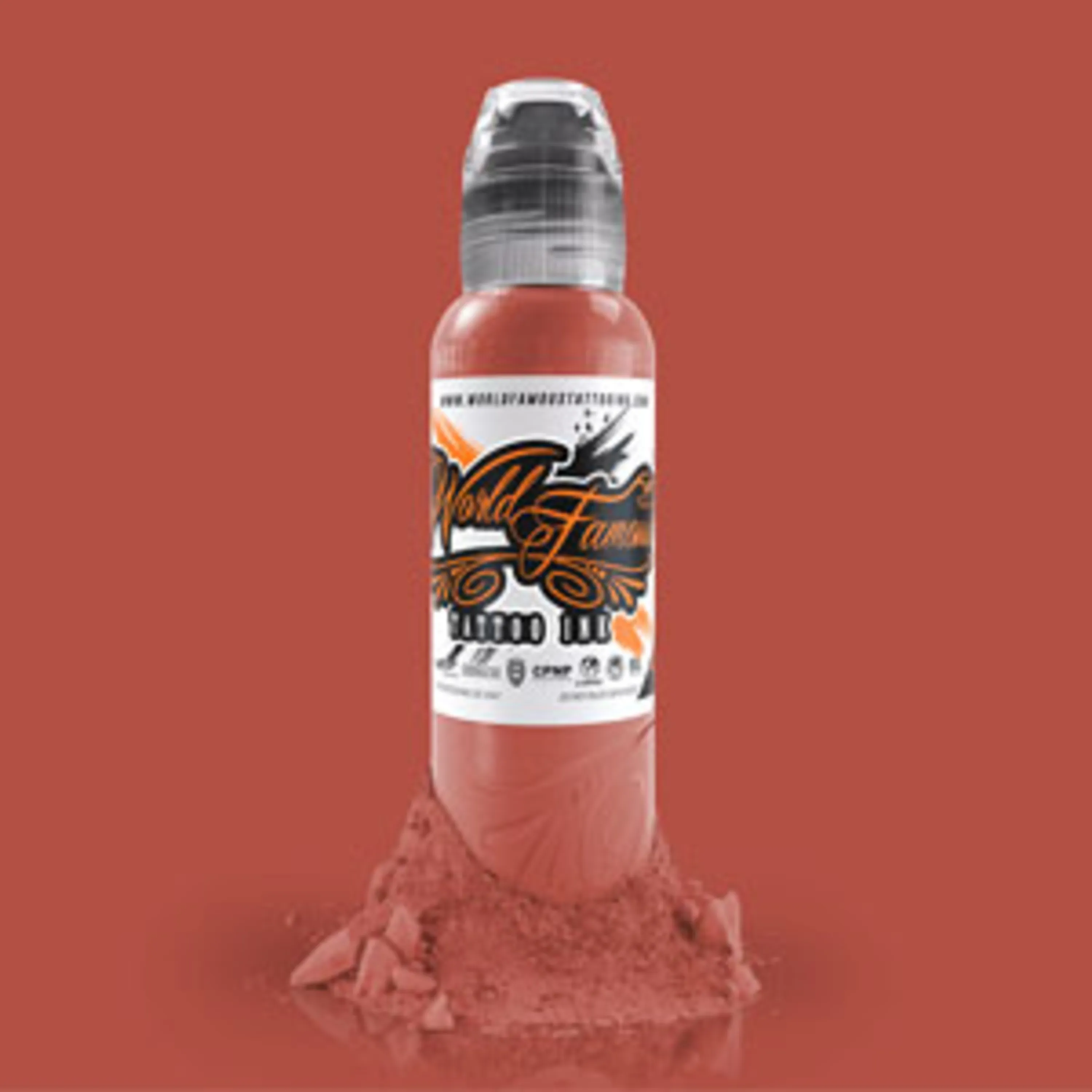 رنگ تاتو ورد فیمس مارس سند رد 15 میل Mars Sand Red World Famous Tattoo Ink 15ml