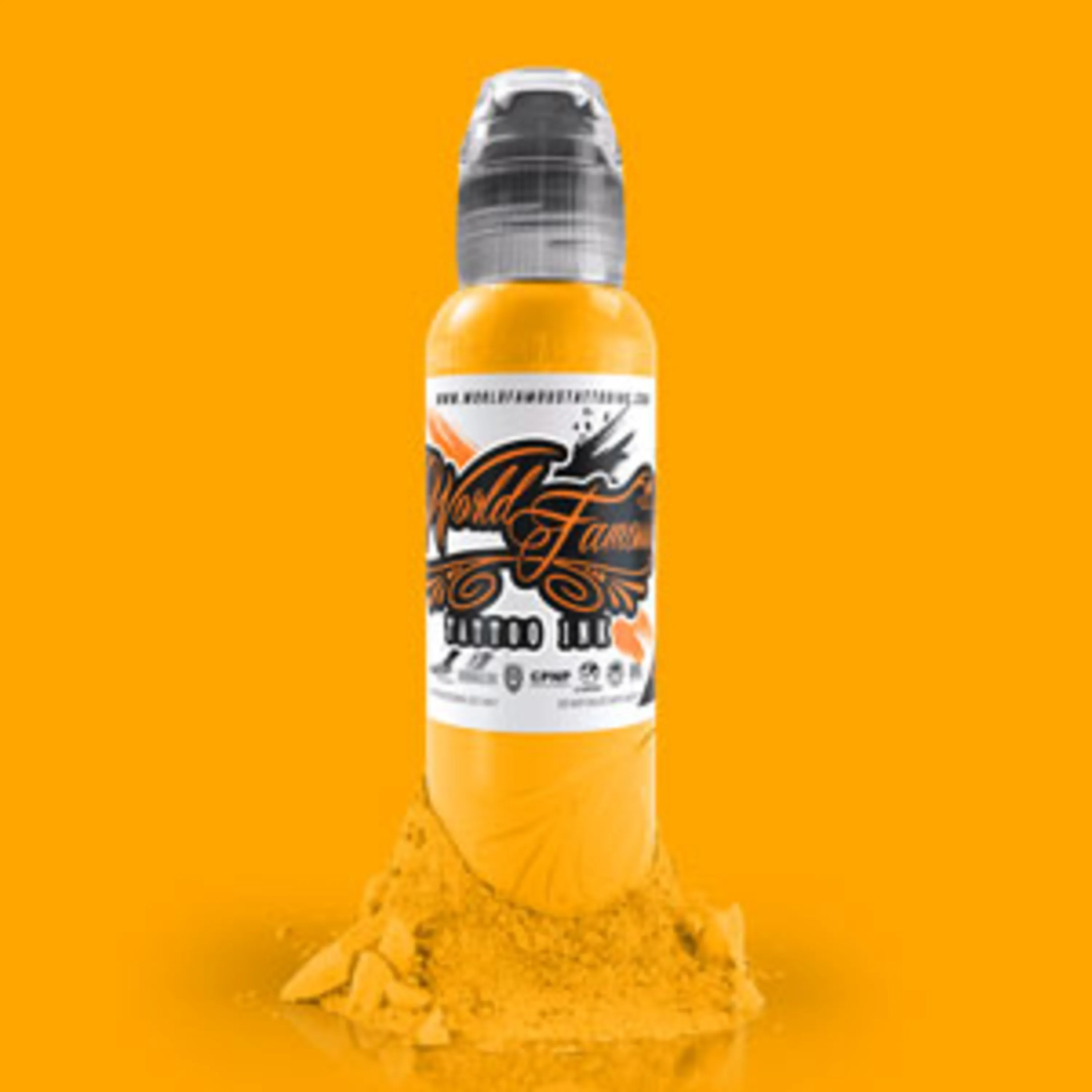 رنگ تاتو  ورد فیمس دوبی گلد  15 میل Dubai Gold World Famous Tattoo Ink 15ml