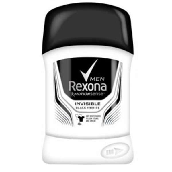 رکسونا اینویزبل بلک اند وایت ضد تعریق مردانه استیک 50 میل Rexona Invisible Black And White Stick Deodorant For Men 50ml