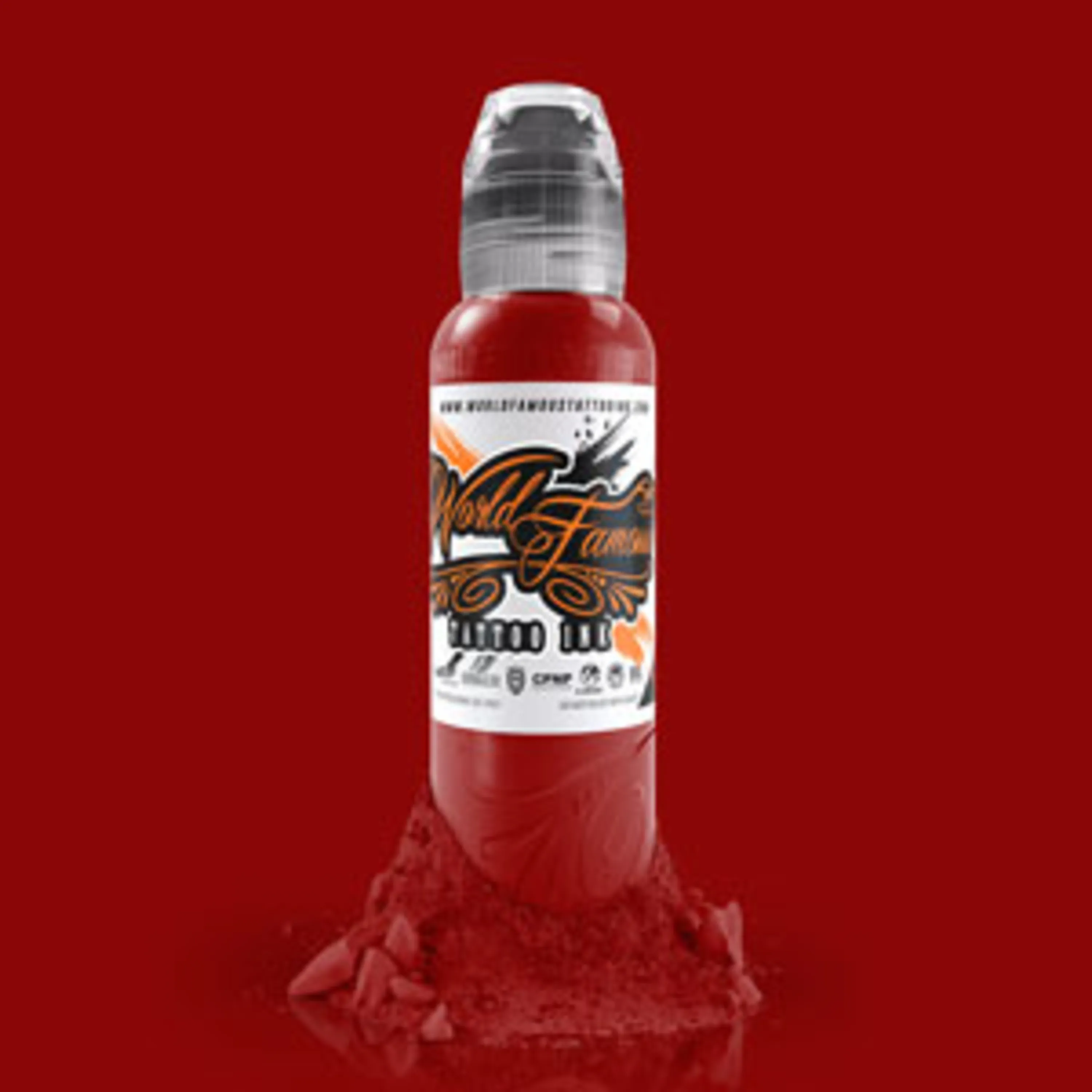 رنگ تاتو  ورد فیمس مستر مایک رد 15 میل Master Mike red World Famous Tattoo Ink 15ml