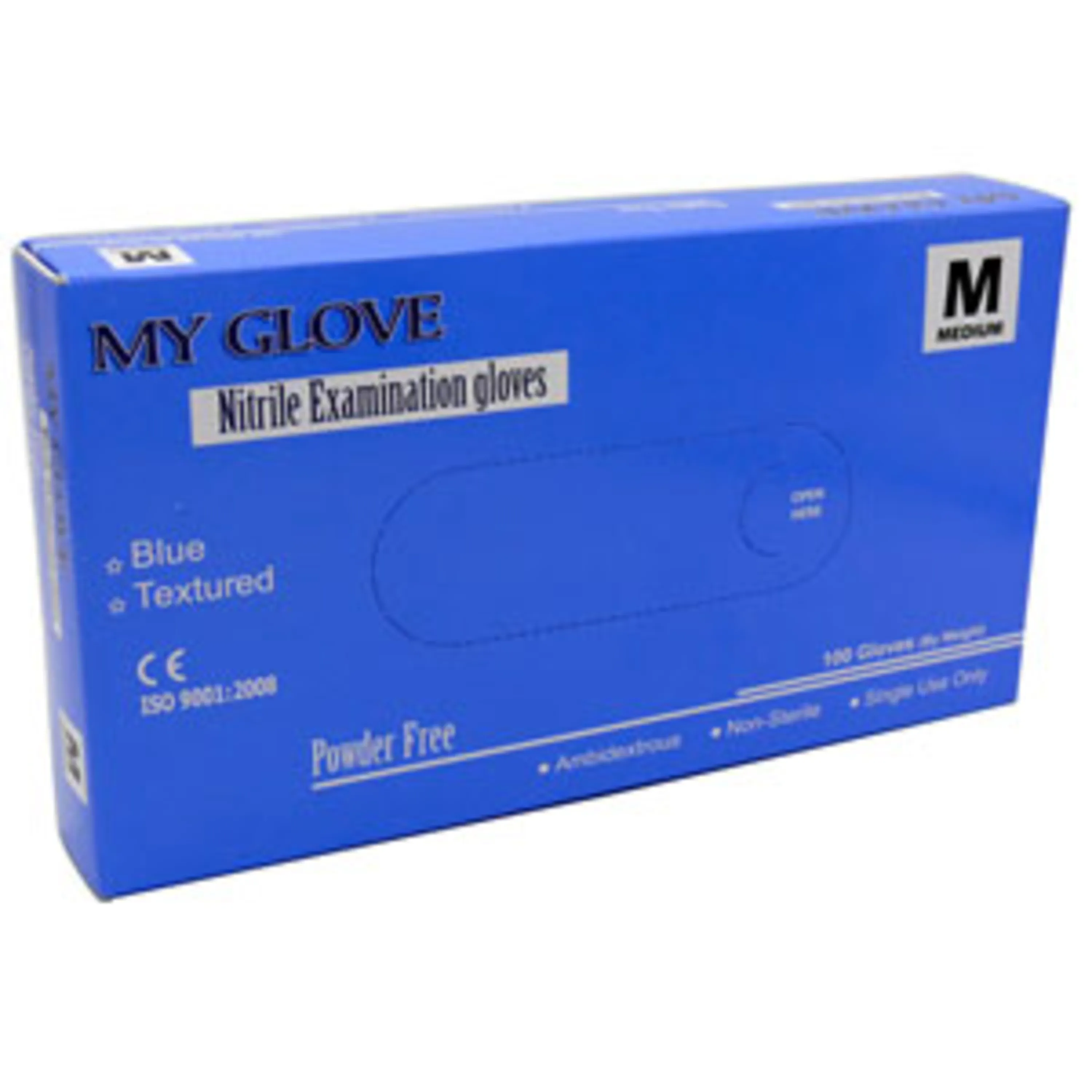 دستکش معاینه نیتریل آبی مای گلاو سایز مدیوم My Glove Nitrile Gloves Size M