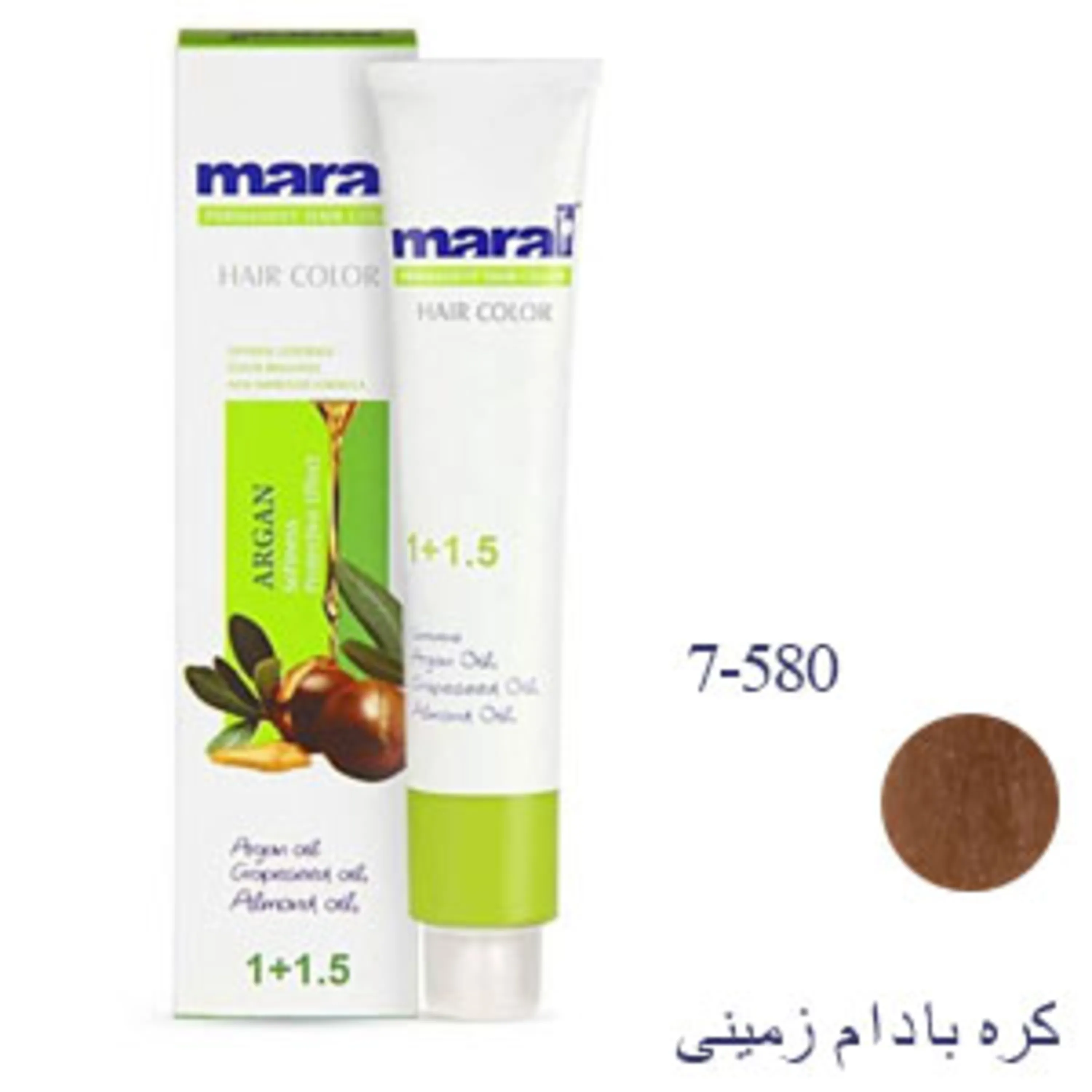 رنگ موی مارال کره بادام زمینی maral hair color peanut butter 7-580 100ml 7-580