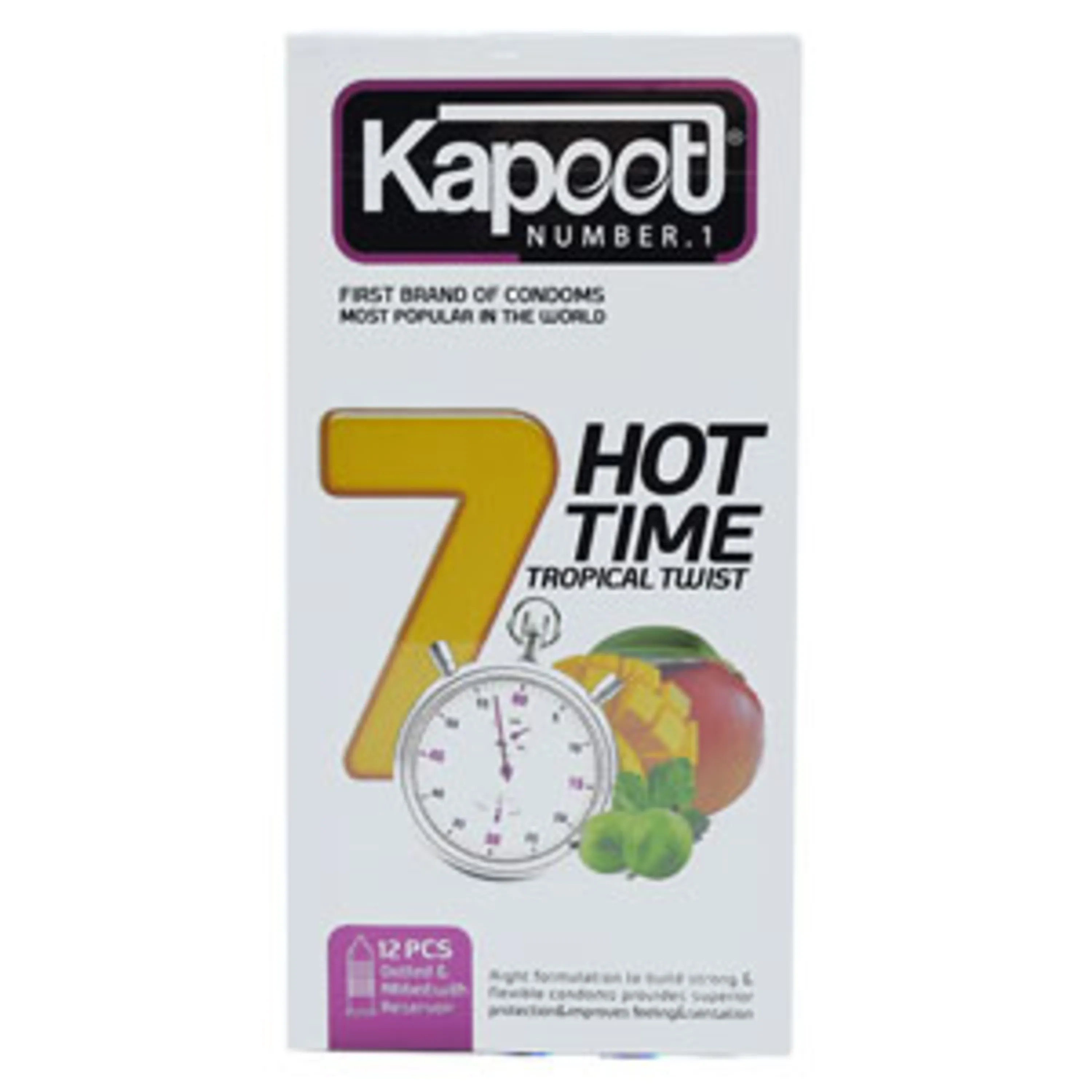 کاندوم کاپوت 7 کاره تاخیری گرم 12عددی Condom Kapoot 7Hot Time 12 best