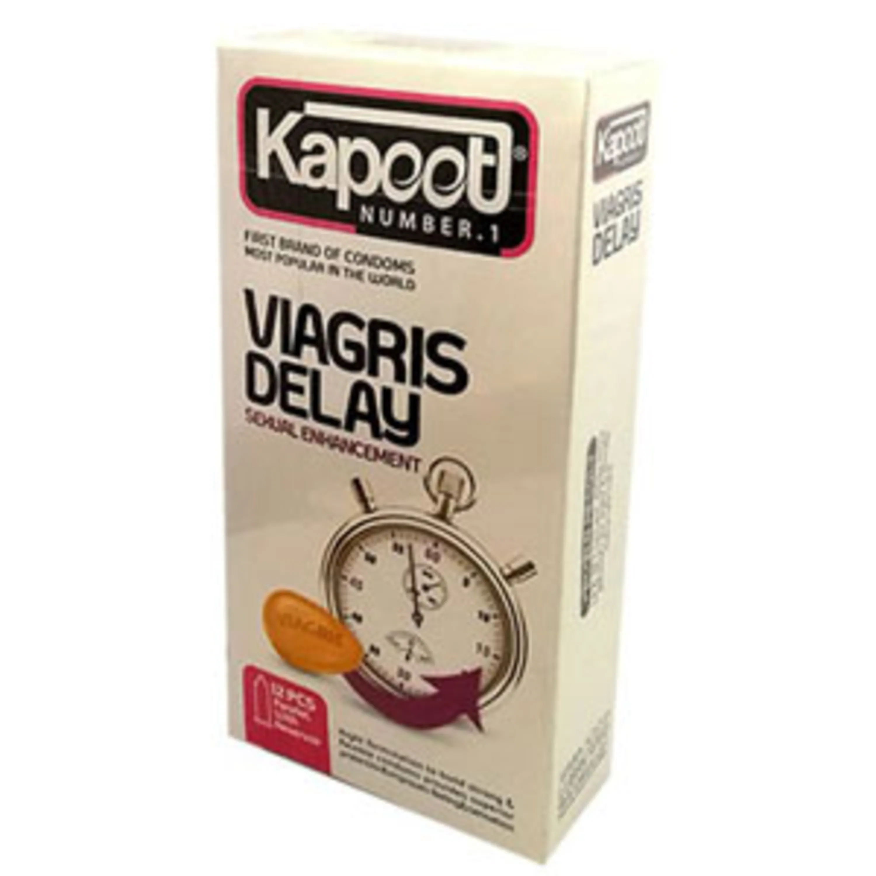 کاندوم کاپوت تاخیری ویاگریس دیلی 12عددی condom kapoot viagris delay 12best
