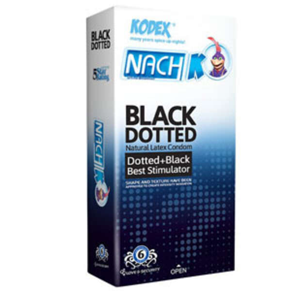 کاندوم ناچ کدکس  6عددی  condom nach kodex black dotted 6best black dotted