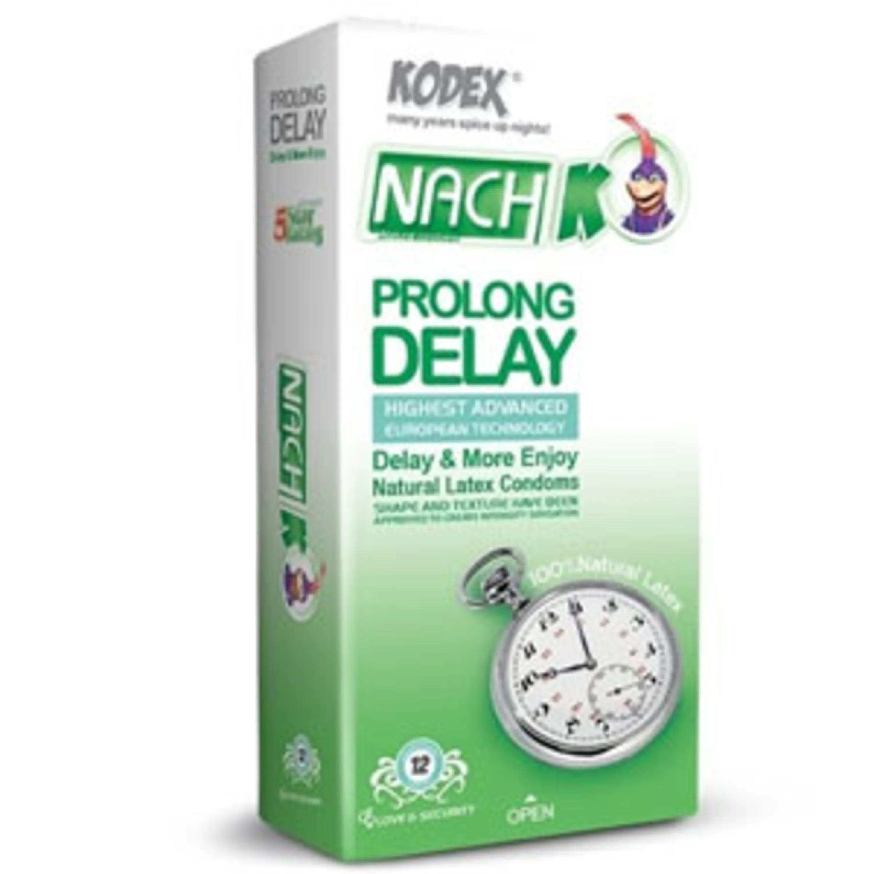 کاندوم  ناچ کدکس با تاخیر طولانی مدت 12عددی condom nach kodex prolong delay 12best