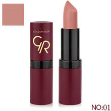 رژلب جامد مات گلدن رز 01 golden rose solid lipstick gallery0
