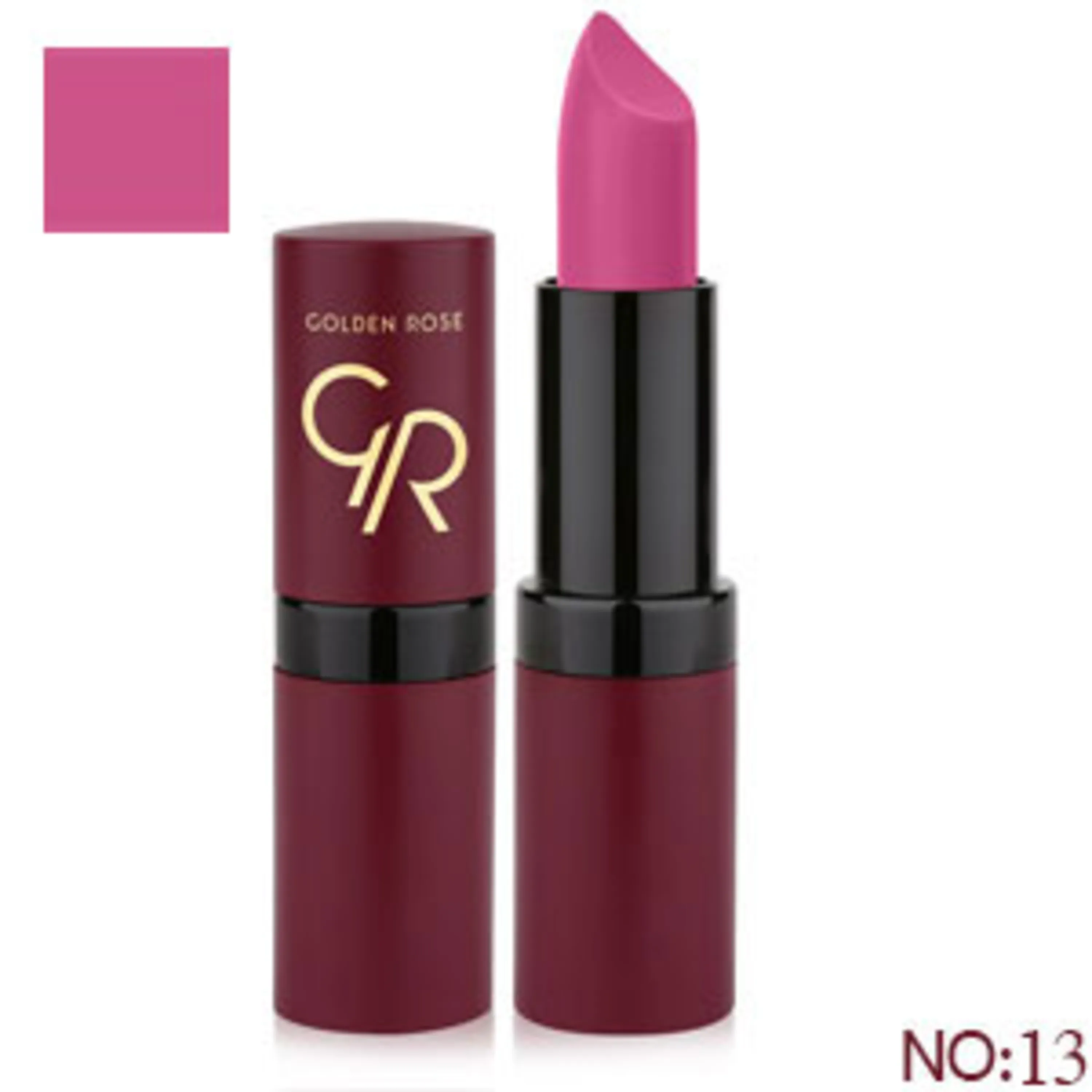 رژلب جامد مات گلدن رز golden rose solid lipstick 13