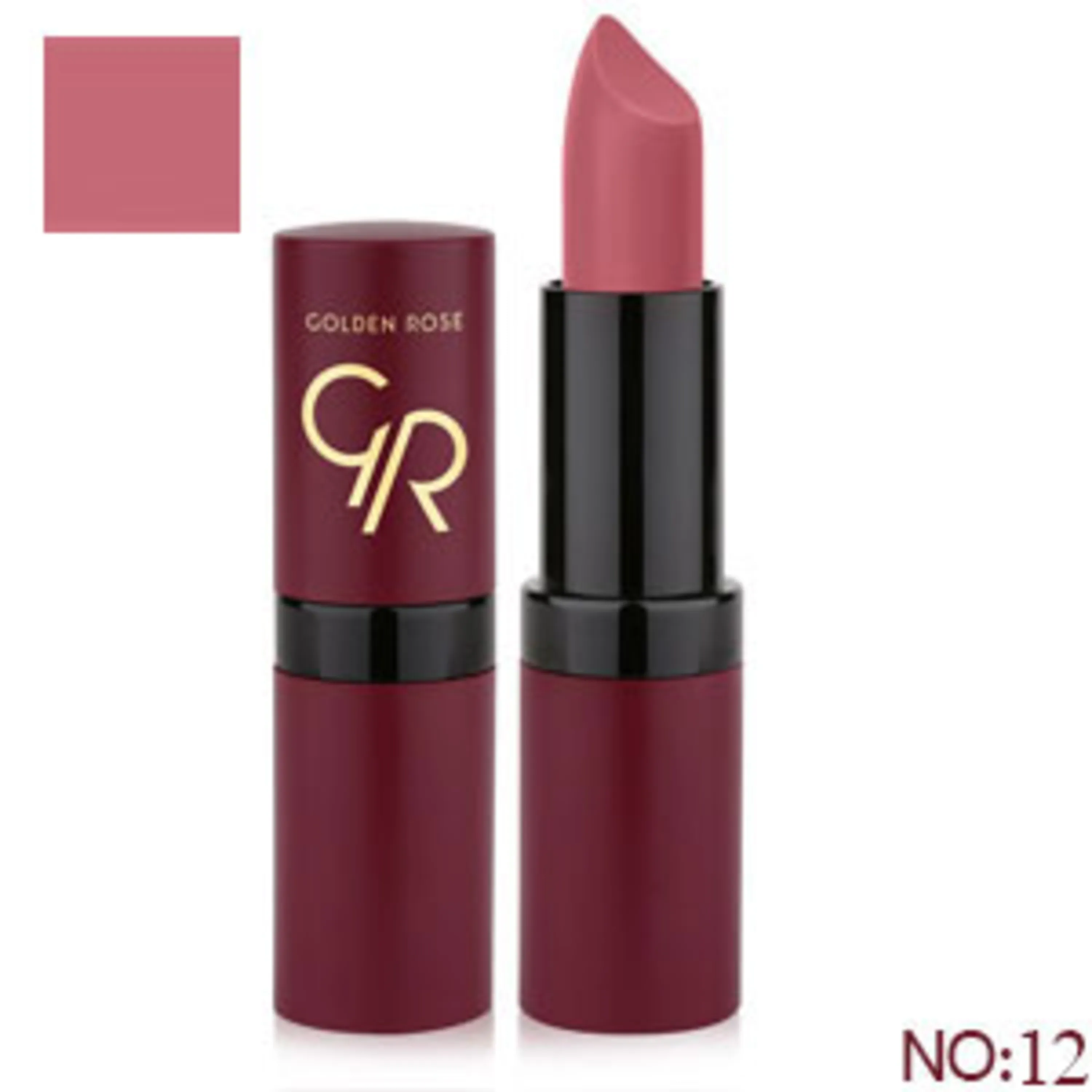 رژلب جامد مات گلدن رز golden rose solid lipstick 12