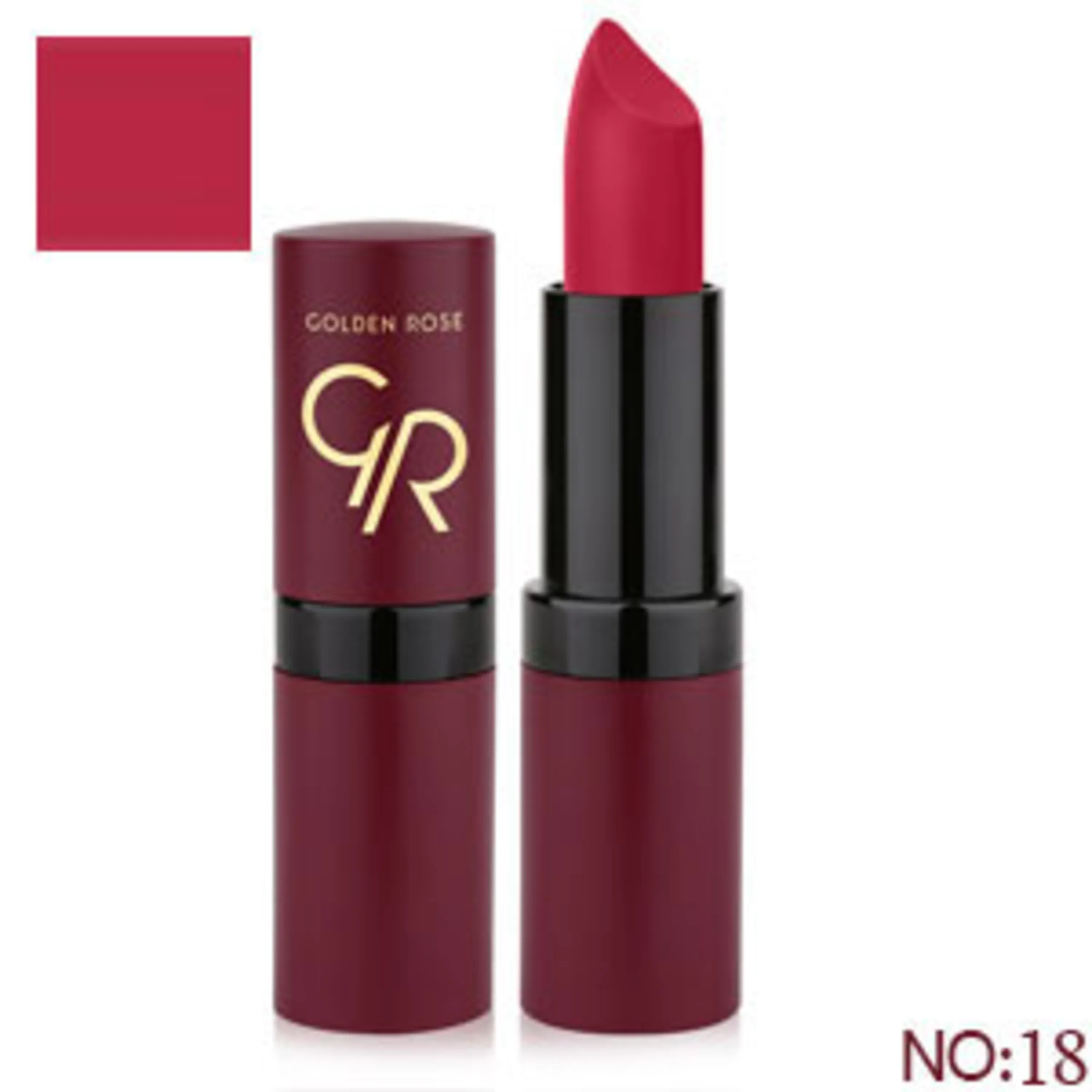 رژلب جامد مات گلدن رز golden rose solid lipstick 18