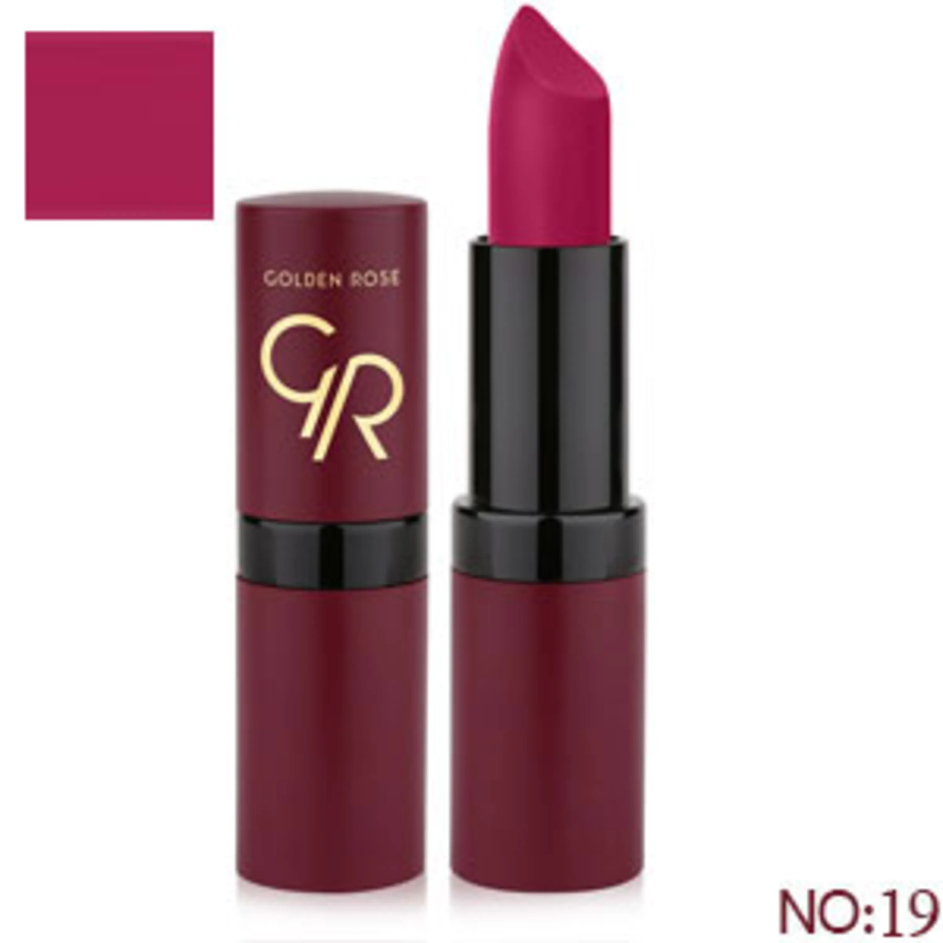 رژلب جامد مات گلدن رز golden rose solid lipstick 19