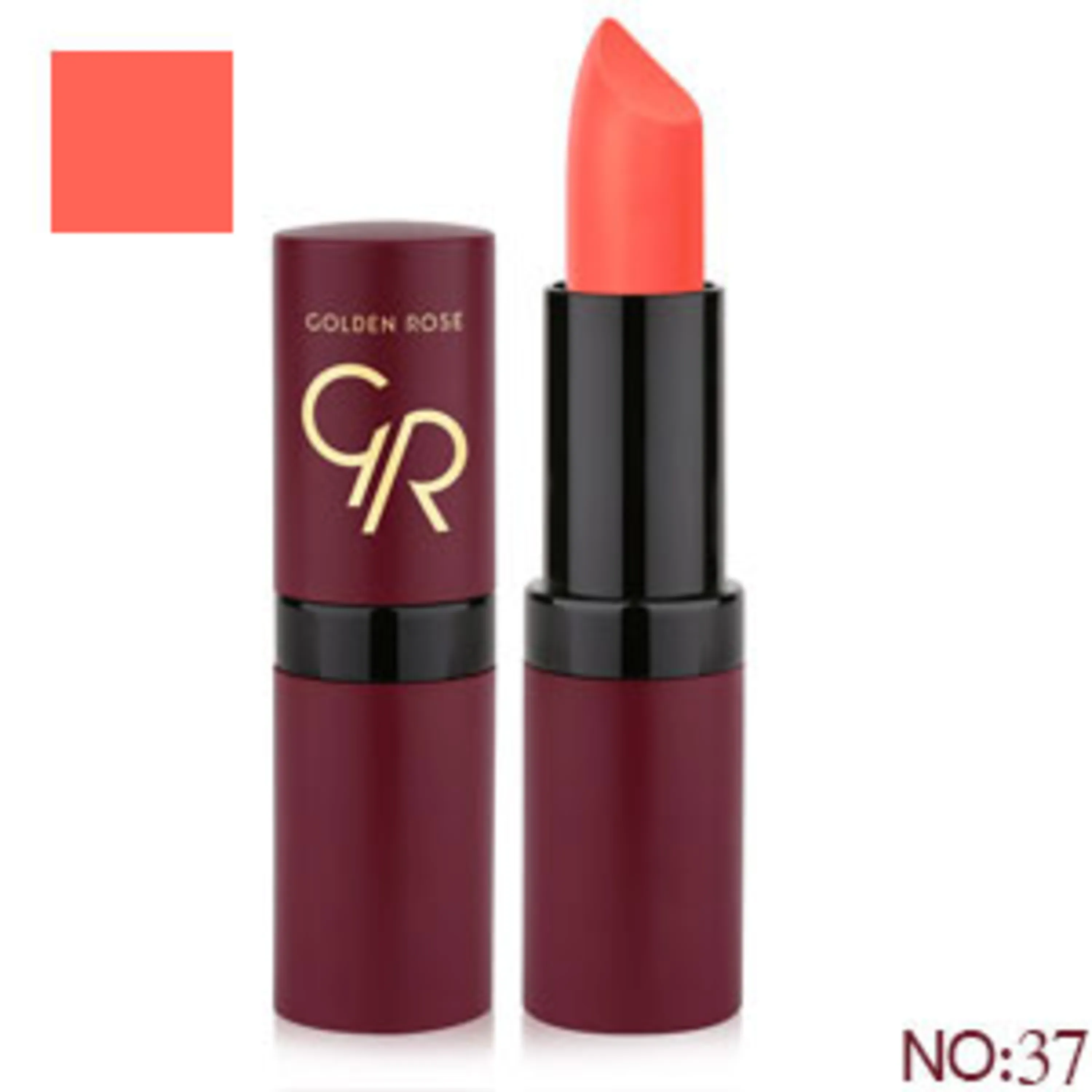 رژلب جامد مات گلدن رز golden rose solid lipstick 37