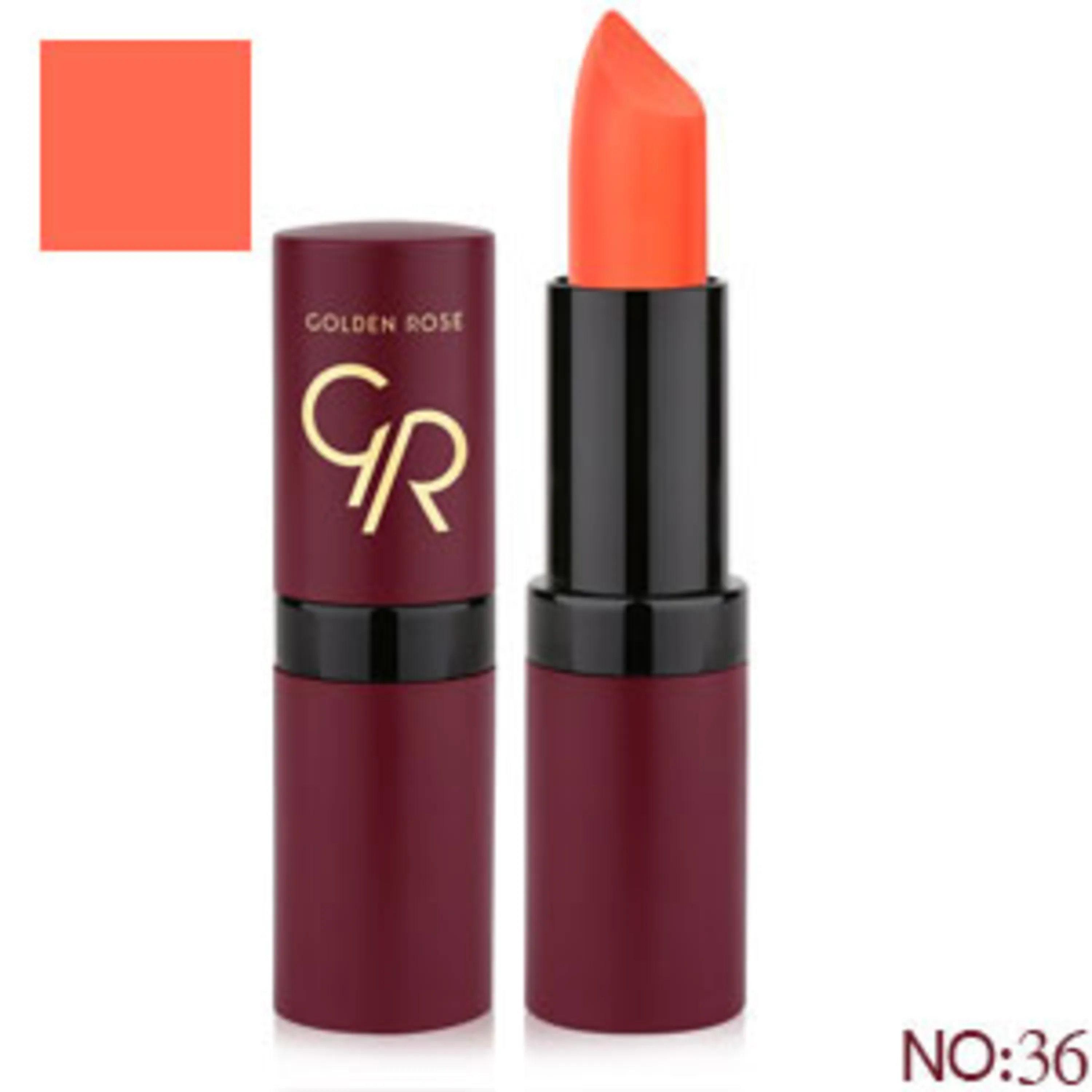 رژلب جامد مات گلدن رز golden rose solid lipstick 36
