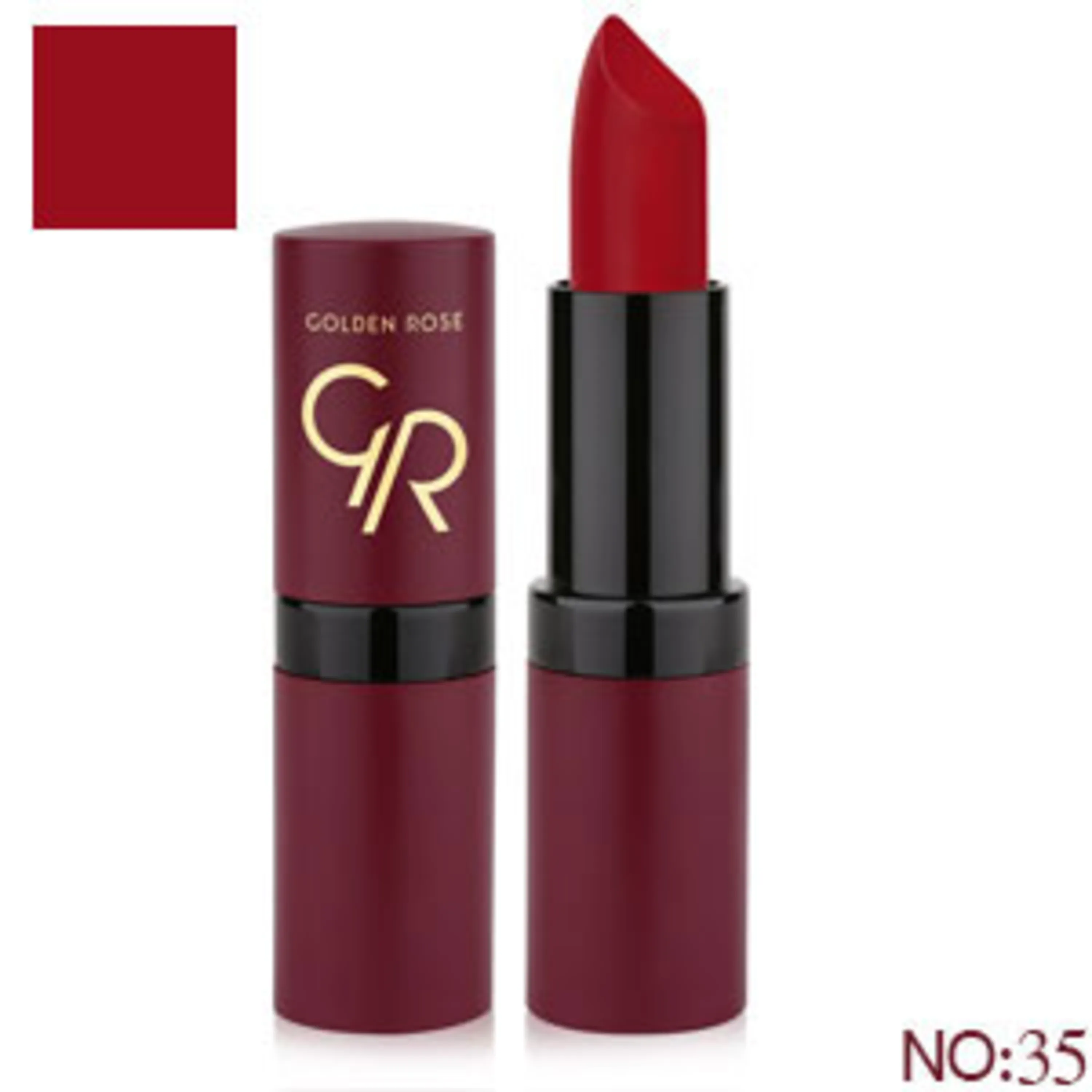 رژلب جامد مات گلدن رز golden rose solid lipstick 35