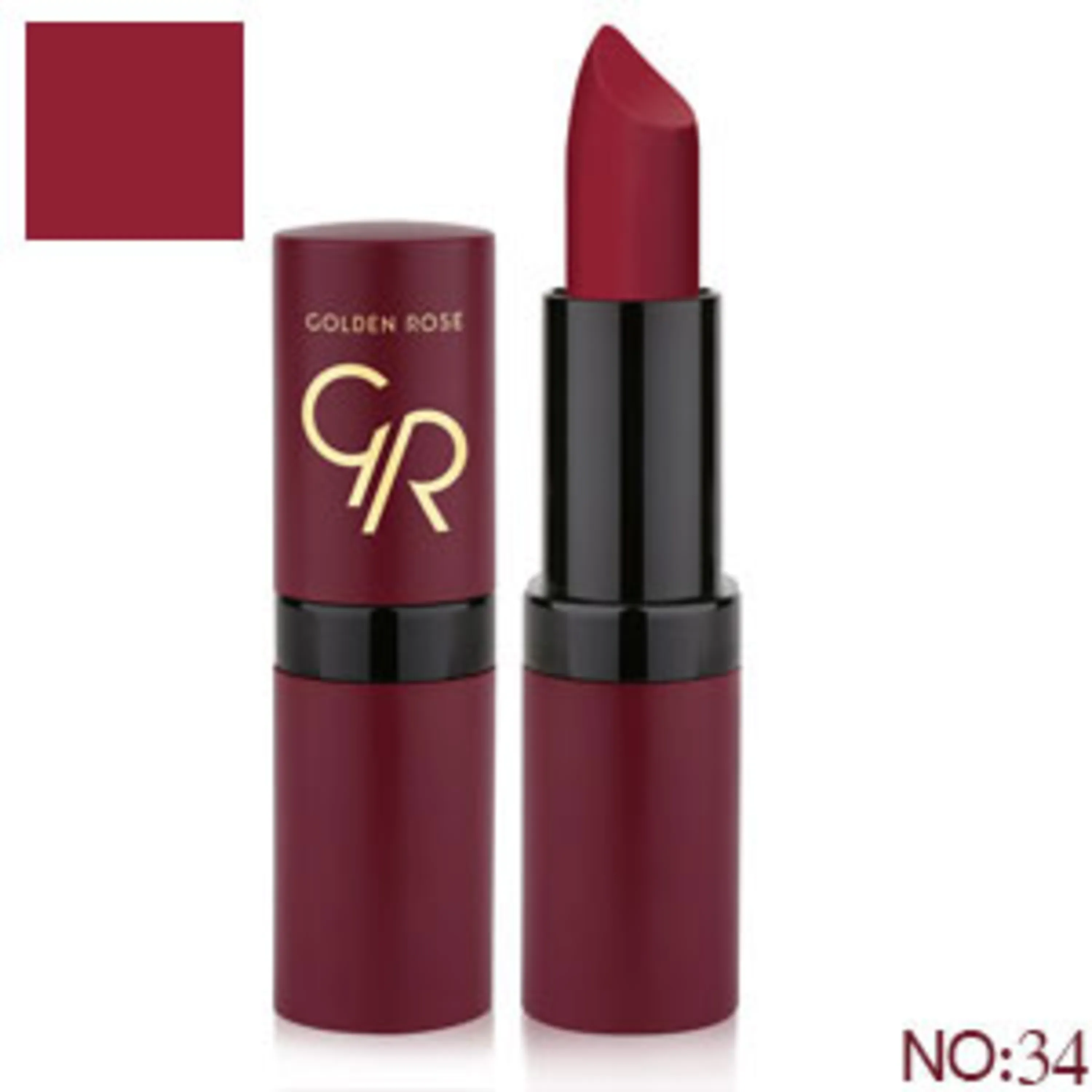 رژلب جامد مات گلدن رز golden rose solid lipstick 34