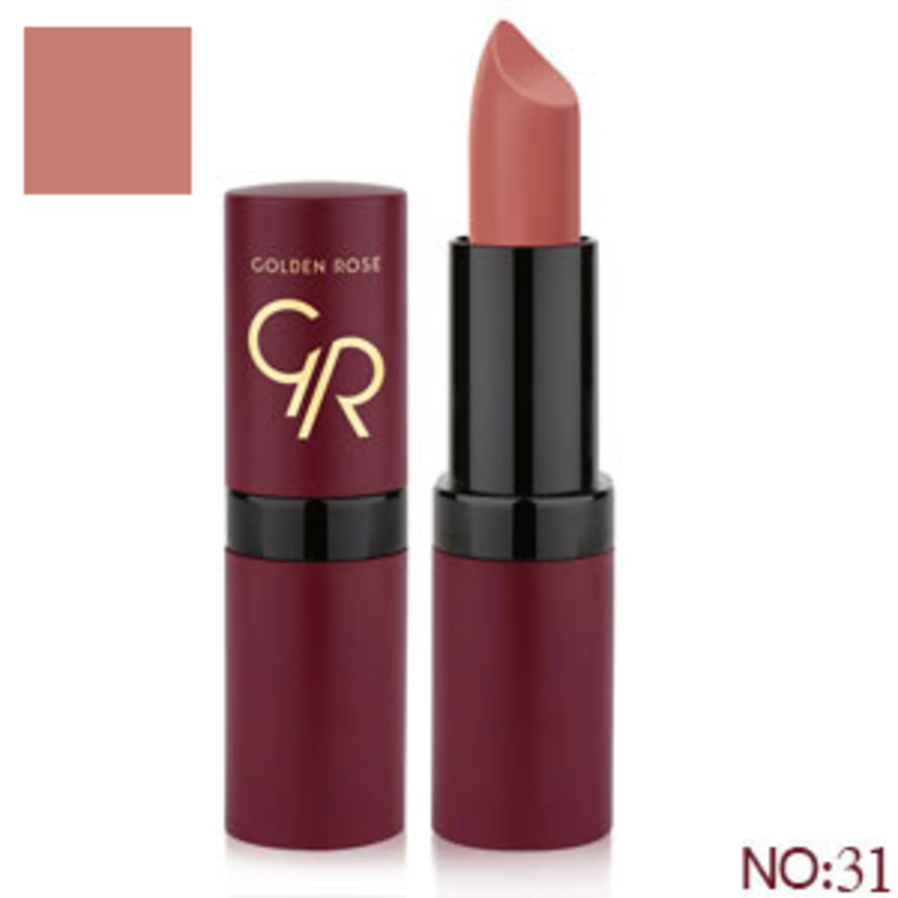 رژلب جامد مات گلدن رز golden rose solid lipstick 31