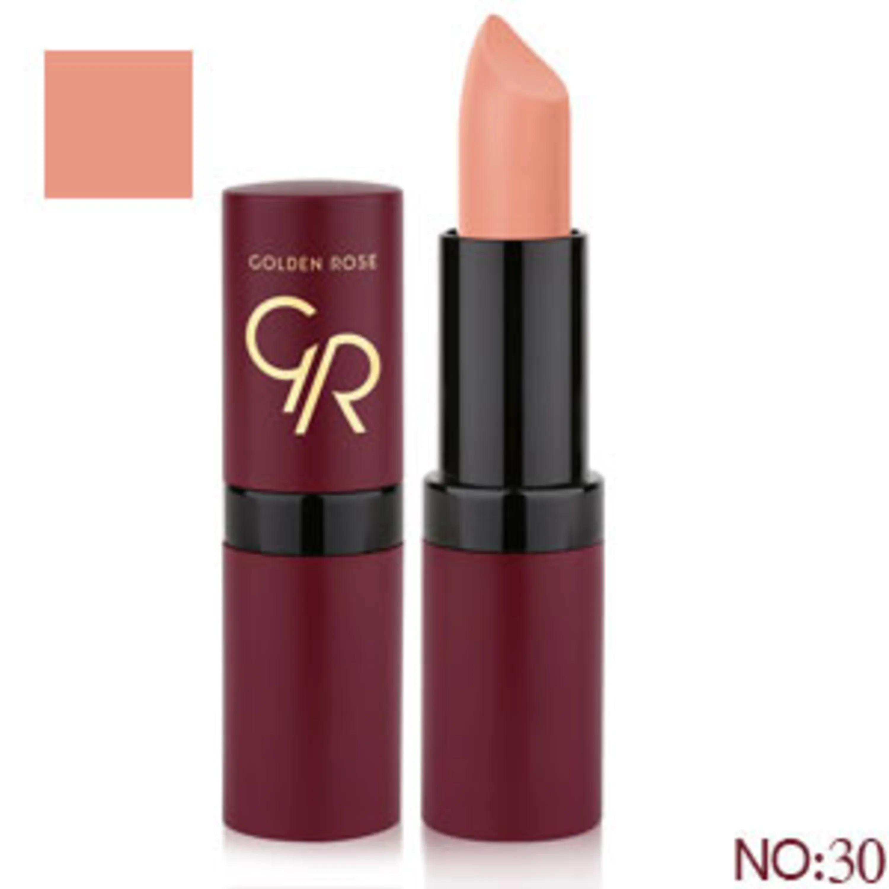 رژلب جامد مات گلدن رز golden rose solid lipstick 30