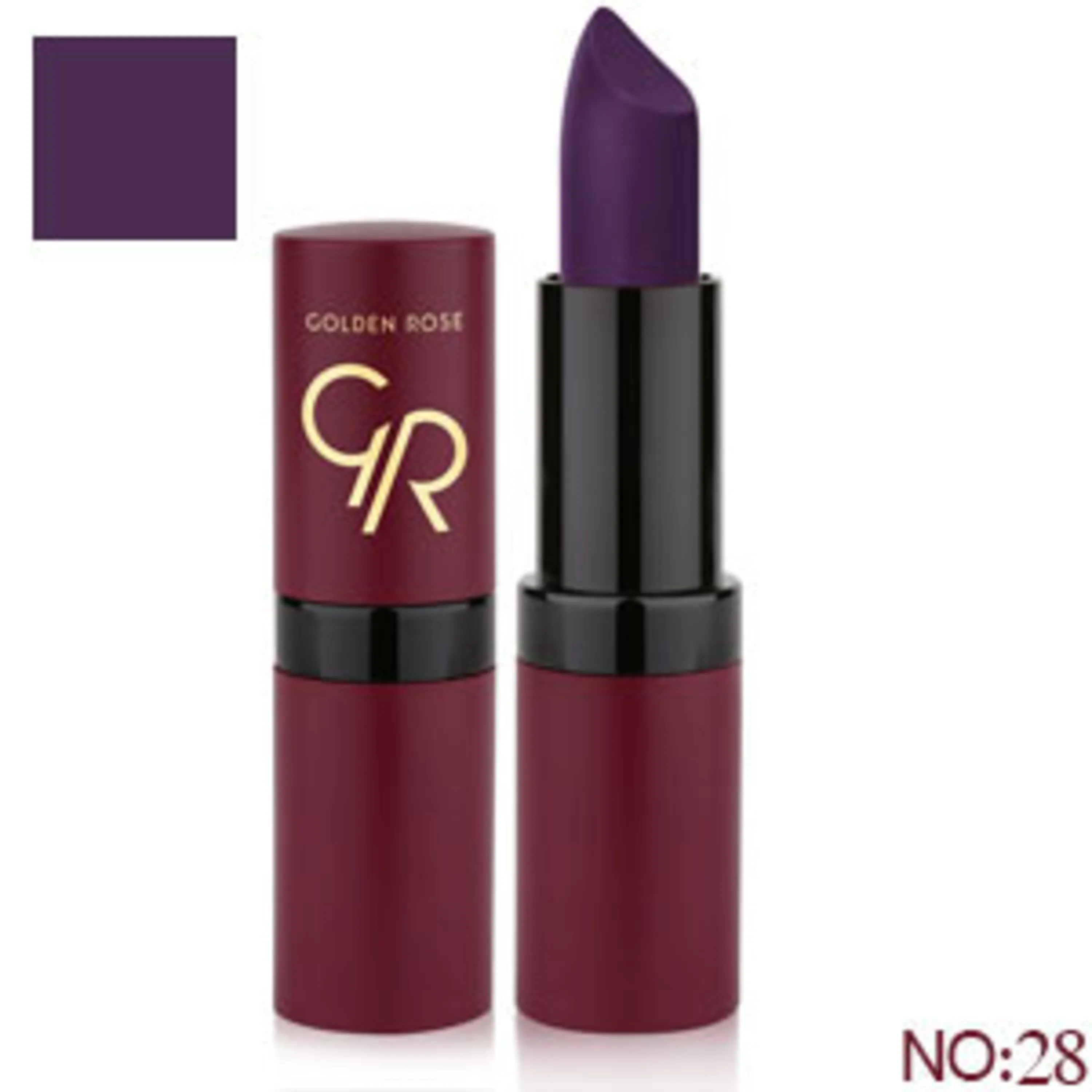 رژلب جامد مات گلدن رز golden rose solid lipstick 28