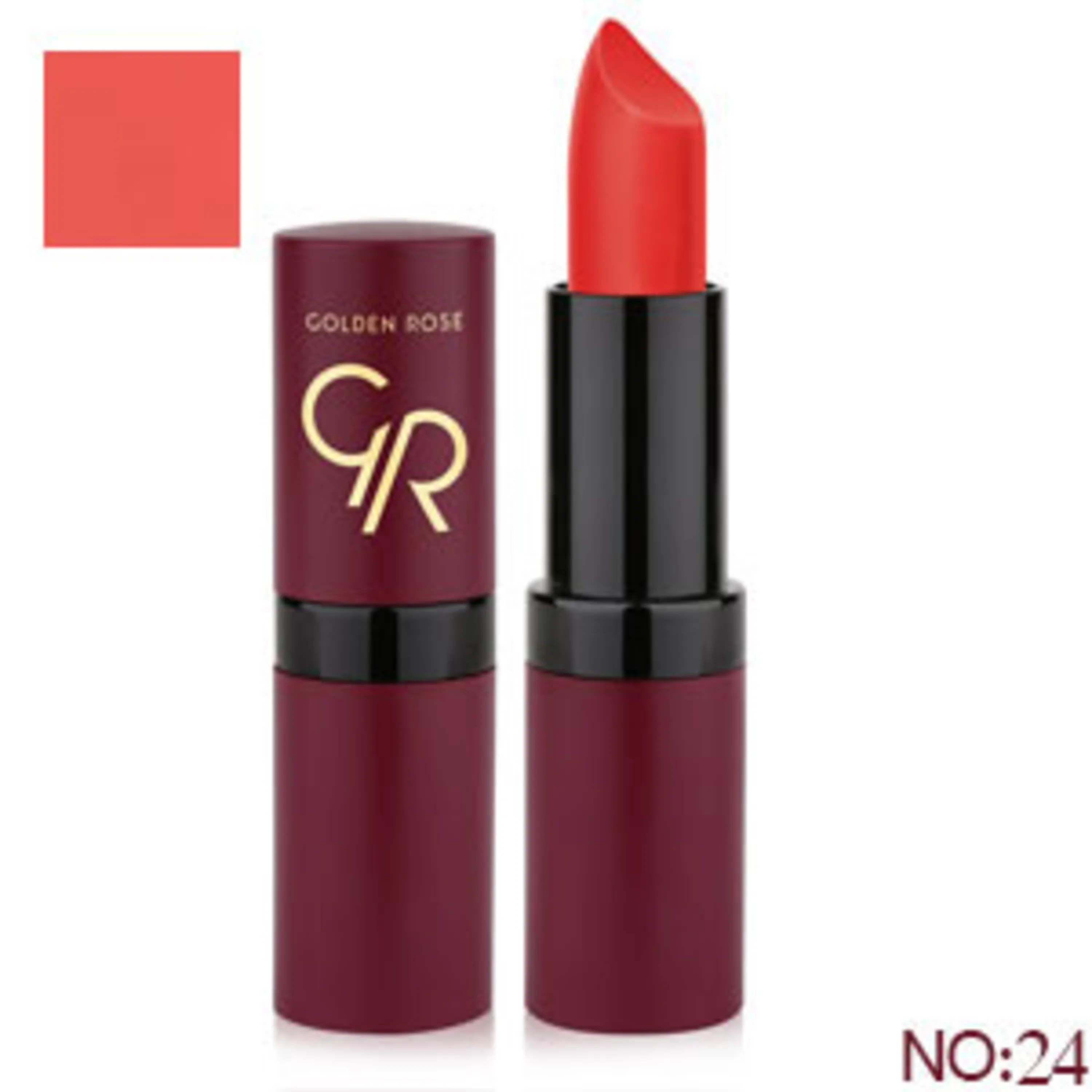 رژلب جامد مات گلدن رز golden rose solid lipstick 24