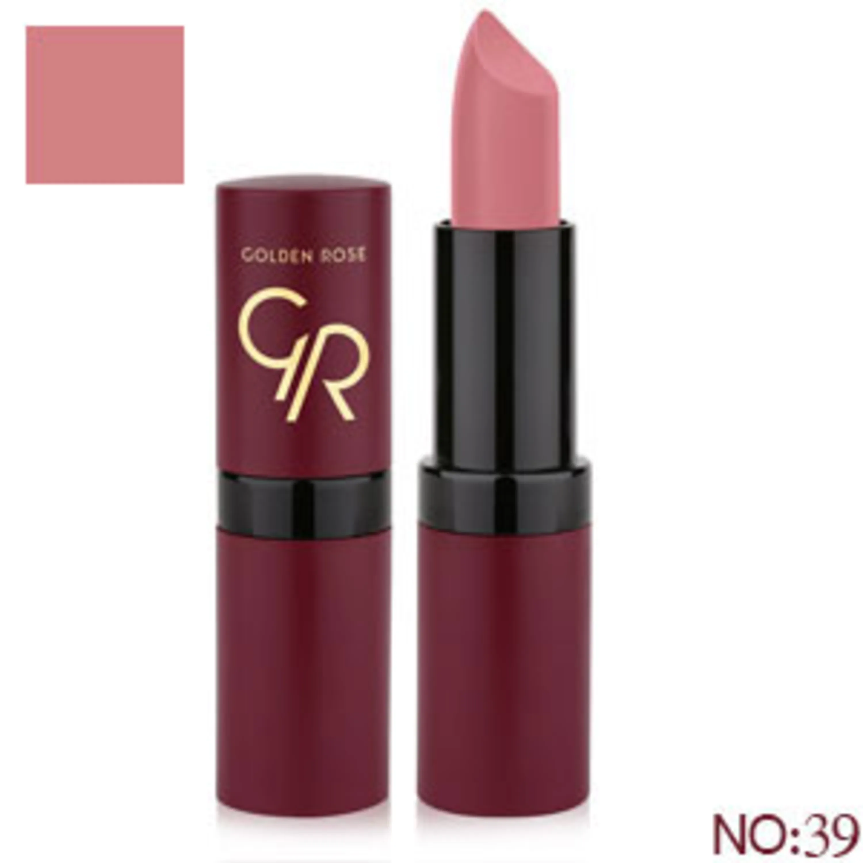 رژلب جامد مات گلدن رز golden rose solid lipstick 39