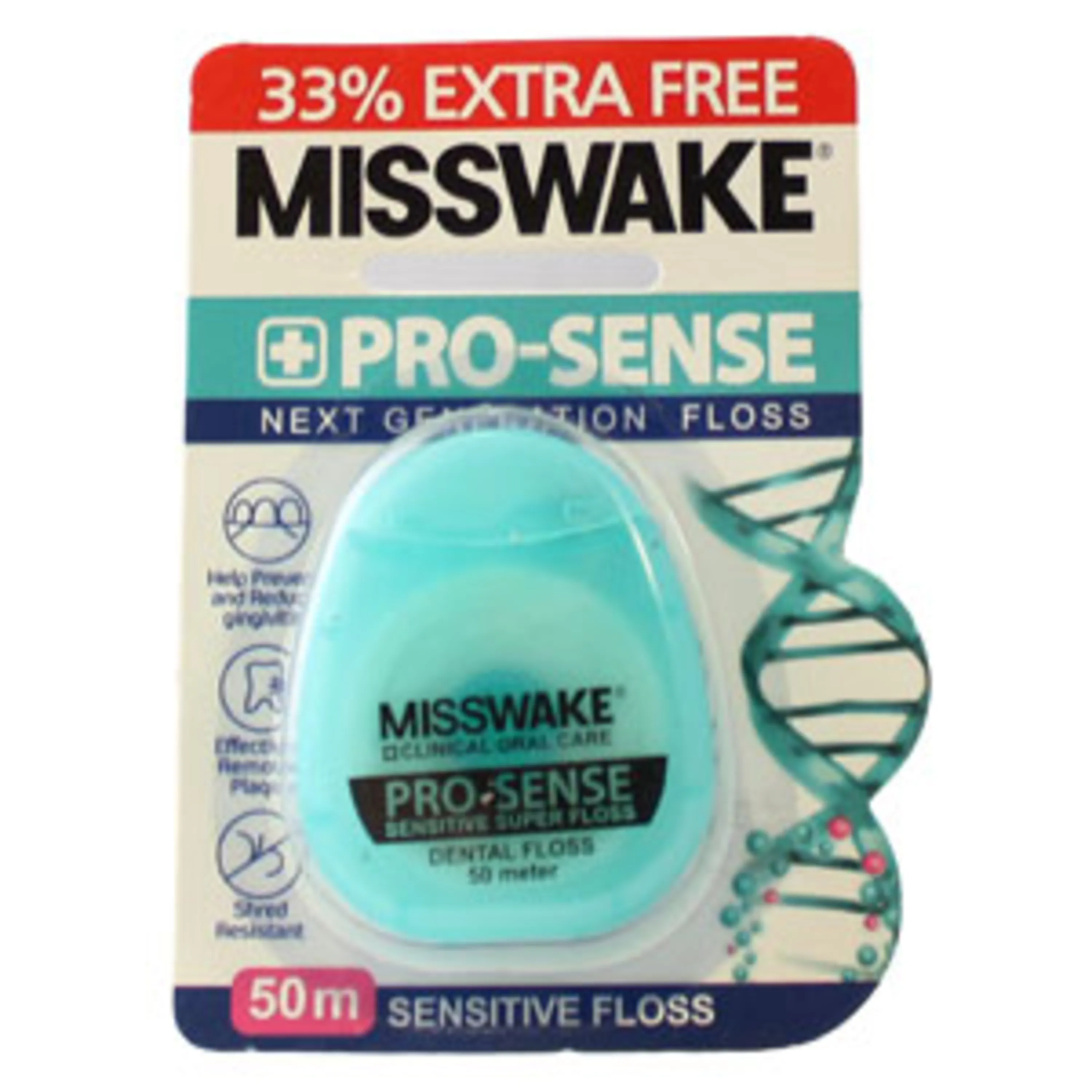 نخ دندان میس ویک پرو سنس Misswake pro sense Sensitive Super Floss 50 m نخ دندان میس ویک پرو سنس Misswake pro sense Sensitive Super Floss 50 m