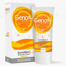 ضد آفتاب ژنوبیوتیک پوست چرب و مختلط بی رنگ genobiotic sunscreen cream colorless spf 50  spf 50 gallery0
