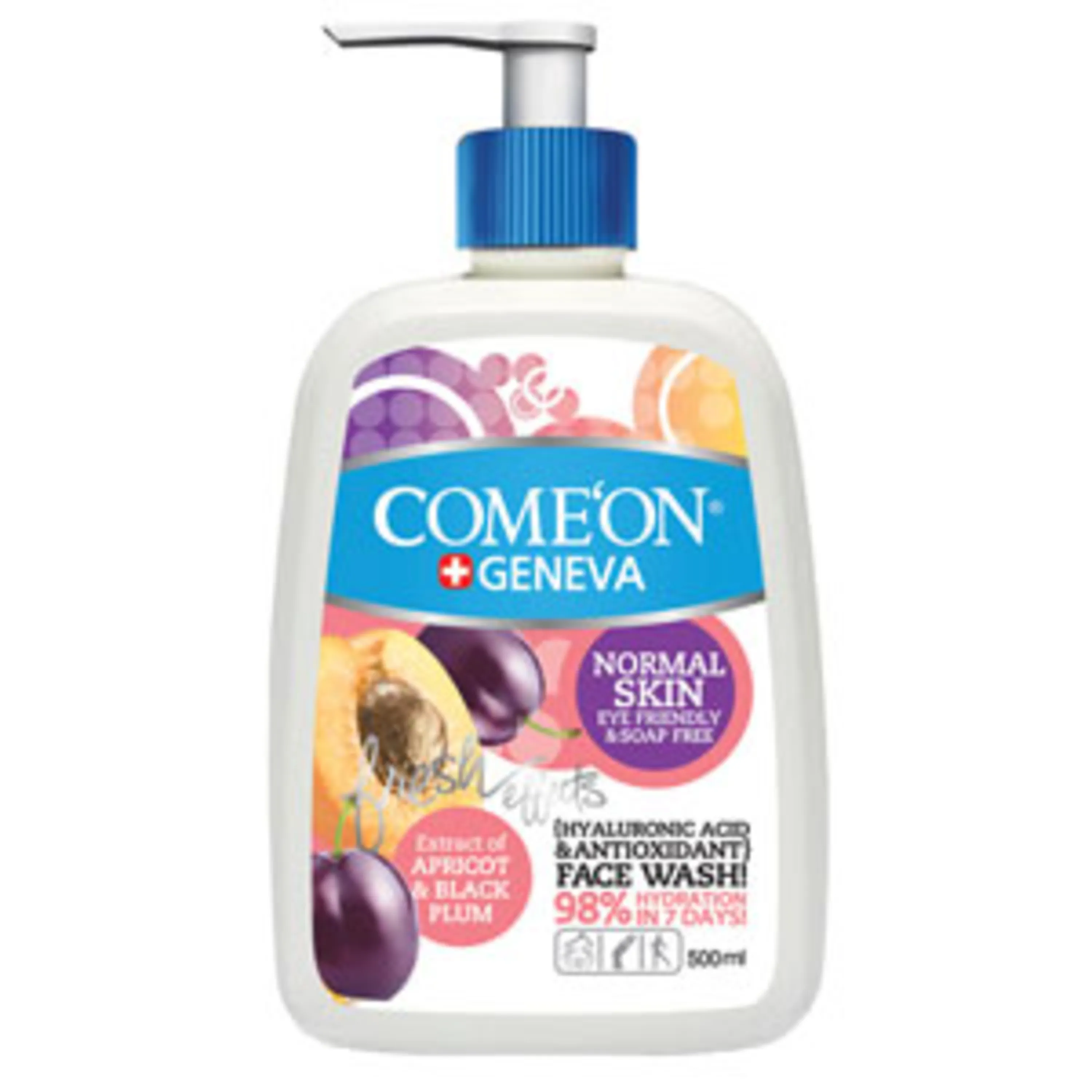 لوسیون ژل شستشوی صورت پوست نرمال کامان Come'on Normal Skin Lotion Gel Cleanser 500ml